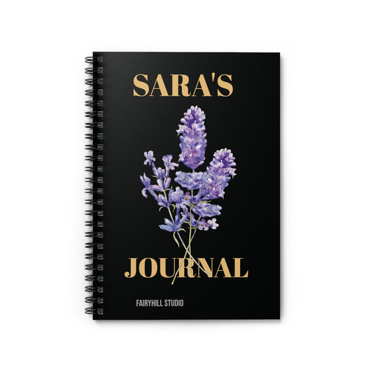 Lilac Flowers Spiral Notebook - Personalized Ruled Line Journal
