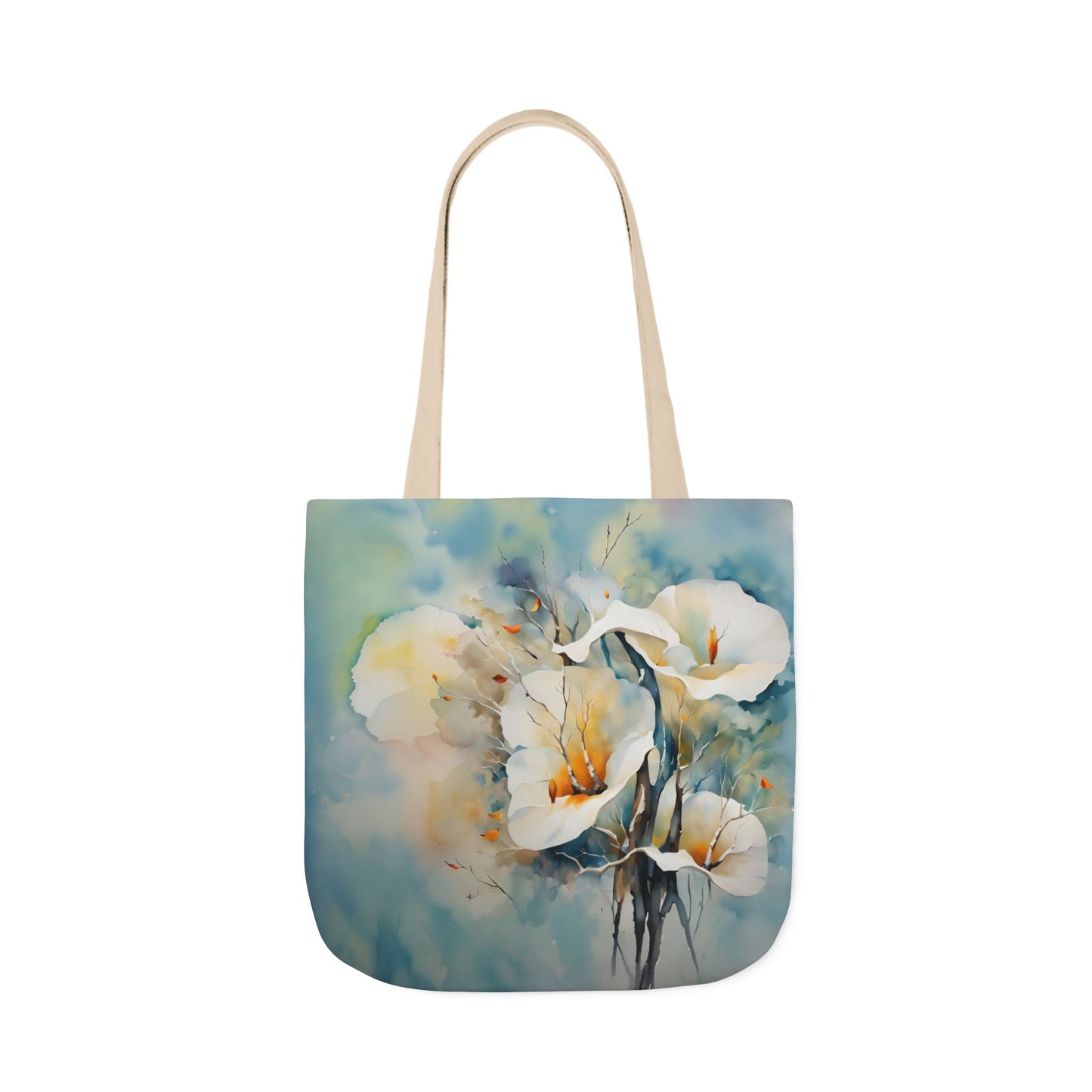 Colorful nature-Inspired Cala Lilies Canvas Tote Bag - Perfect for Beach Days, Eco-Friendly Shopping, and Summer Fun!