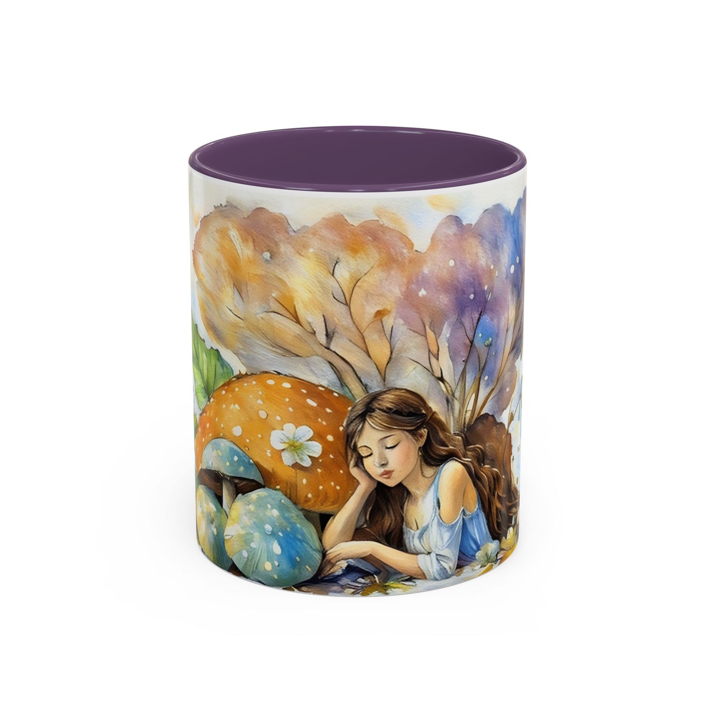 Mug Fairy Angel Blessing Flowers Watercolor Accent Coffee Mug 11 & 15oz