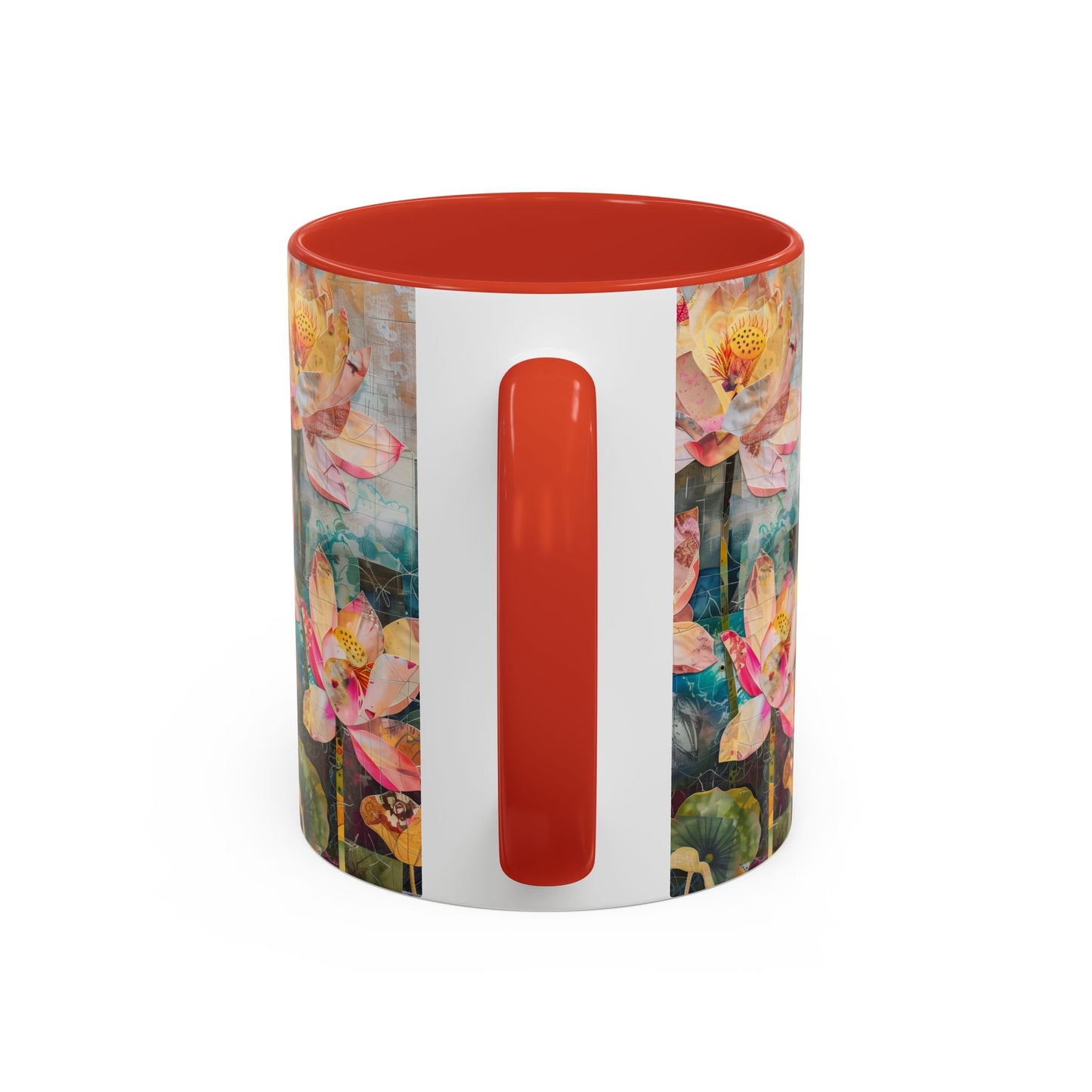 Mug - Pink Water Lilies Pond Watercolor Art by Fairyhill Studio - 11oz