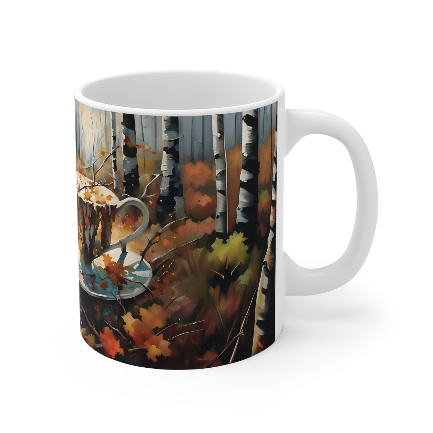 Coffee Mug - Coffee in Fall Art with Creative Autumn Quote