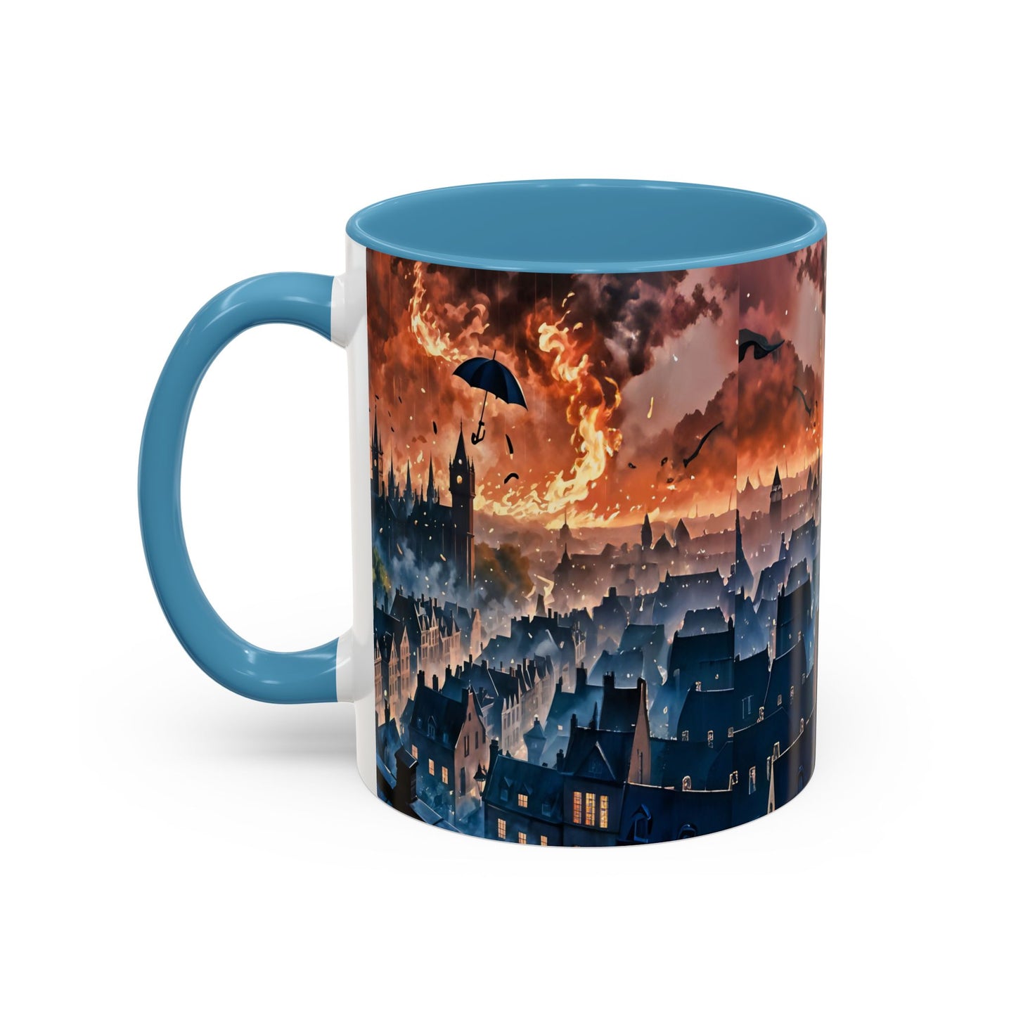 Coffee Mug Marry Poppins Umbrella London City Night Art