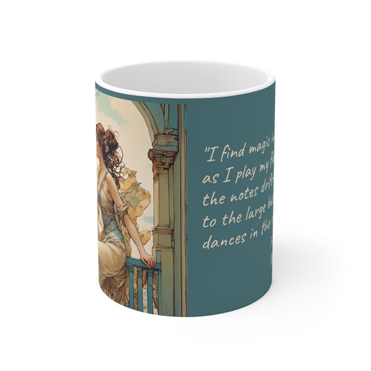 Mug 11oz Elegant Fairy Flute Inspirational Art by Fairy Voices /Nazan Saatci Art