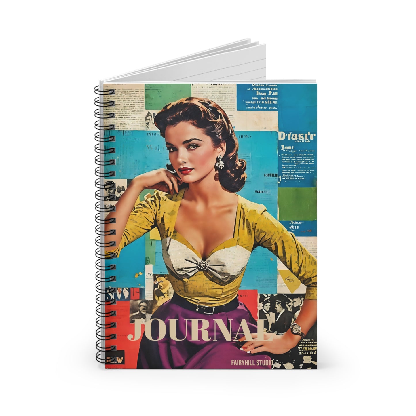 Spiral Notebook - Vintage Hollywood Movie Star Ruled Line