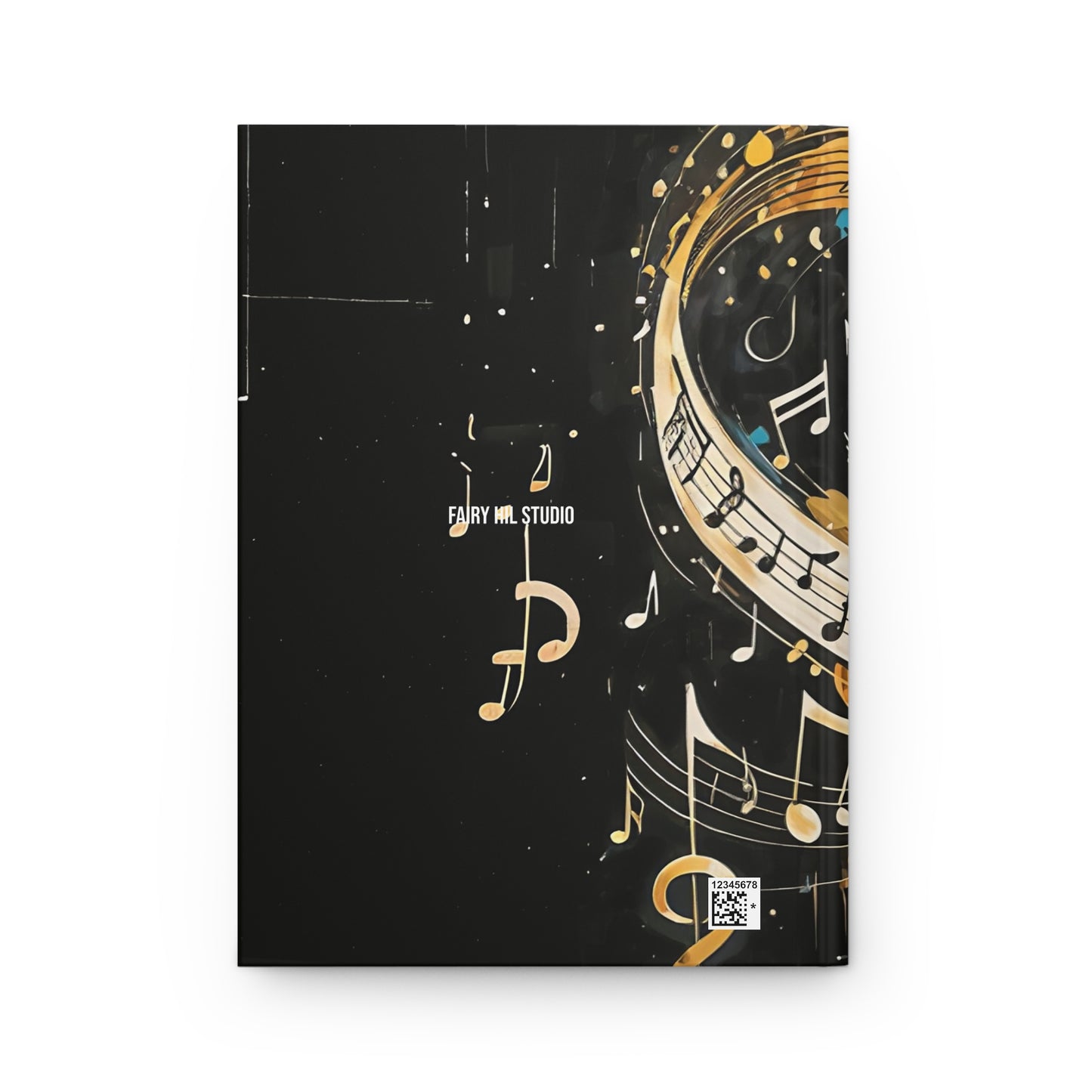 Custom Abstract Music Notes Hardcover Journal - Matte Finish