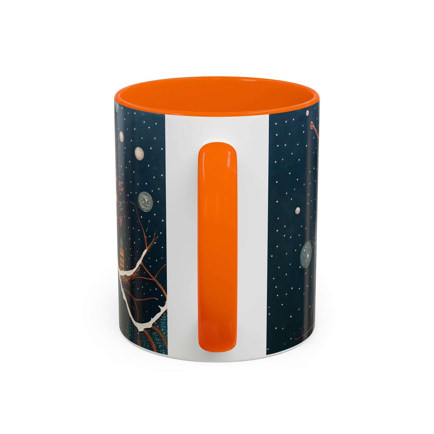 Accent Boho Style Night Owl Mug on a Snowy New York Night Coffee Mug (11, 15oz)