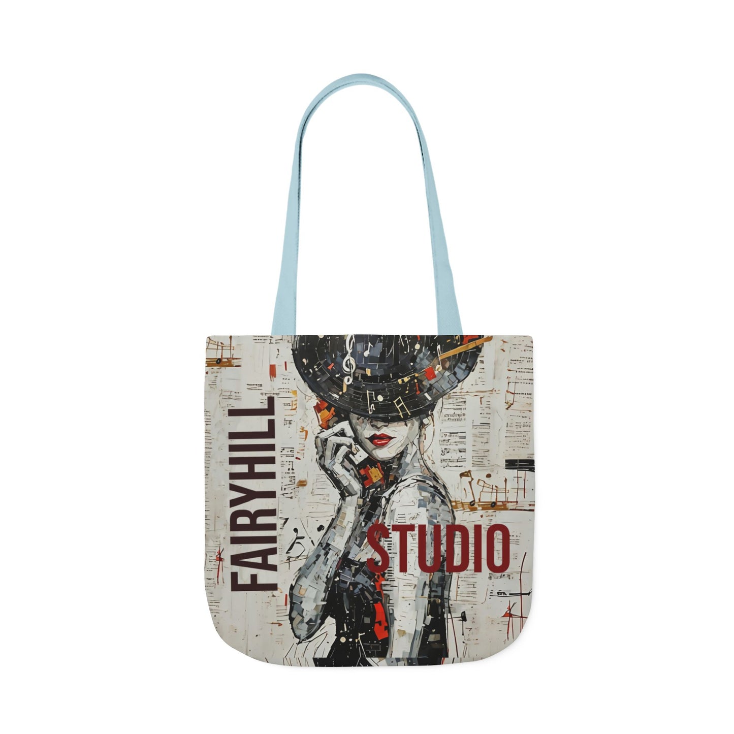 Colorful FairyHill Studio Red phone- Canvas Tote Bag - Perfect for Beach Days, Eco-Friendly Shopping, and Summer Fun!