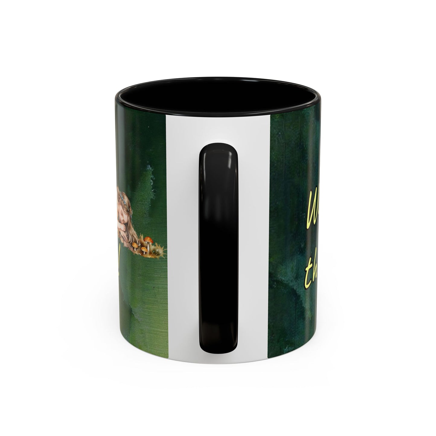 Sleeping Fairy -Themed Coffee Mug with a quote - 11 & 15oz Accent Mug for Fairy/coffee Lovers