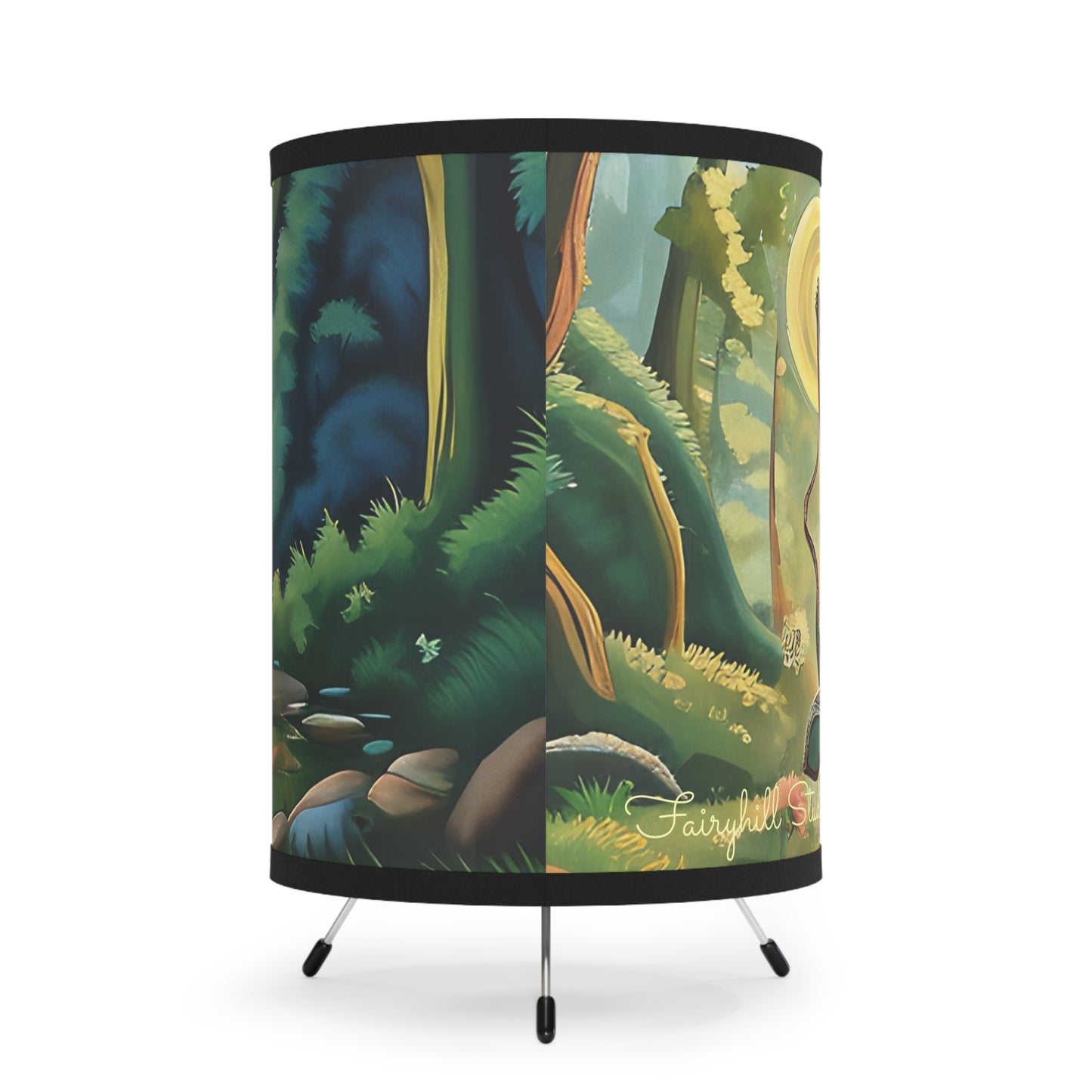 Tripod Lamp - Vibrant Rumi Quote High-Res Printed Shade - Home Decor Art