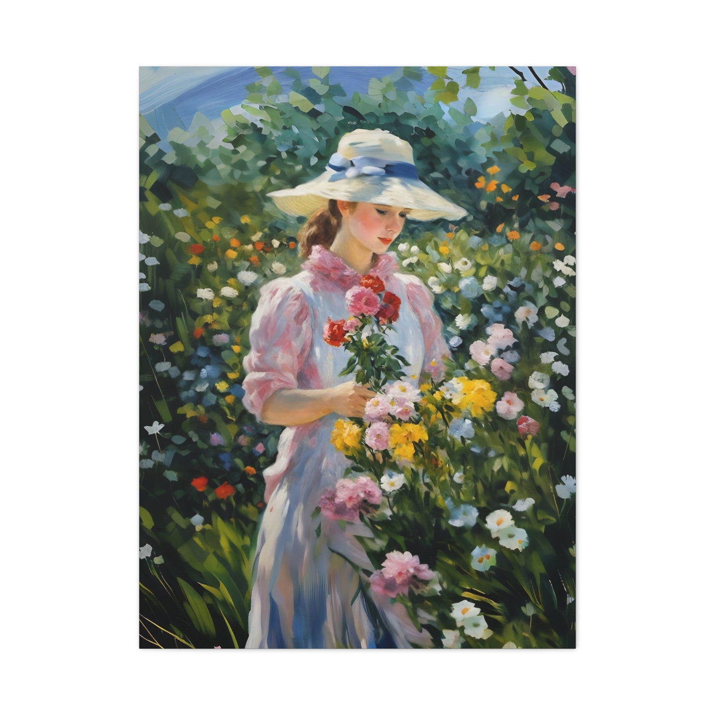 Floral Serenity Canvas Art - Stretched Matte 1.25"