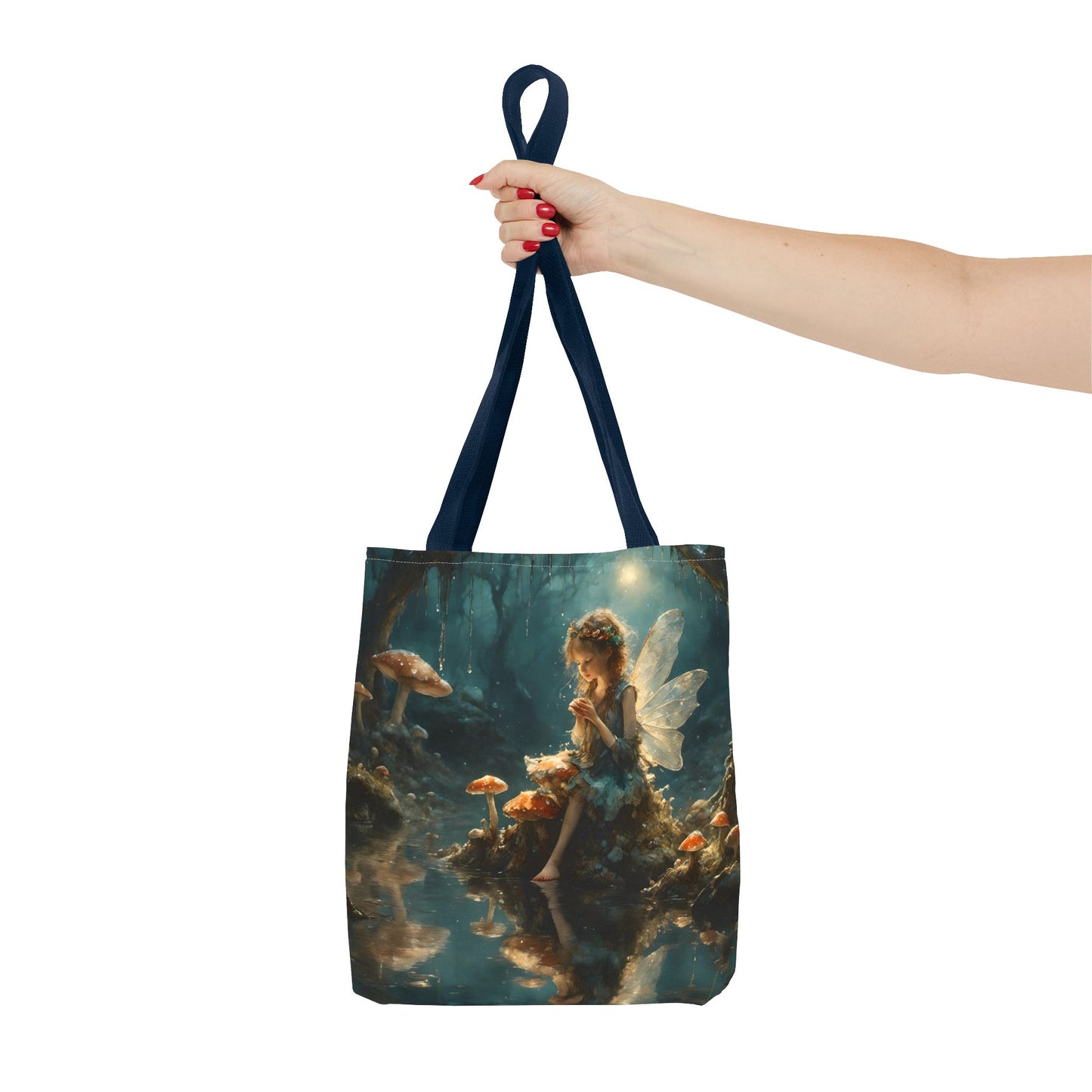 Tote Bag Fairy Sitting in a Lake Art by Fairyhill Studio