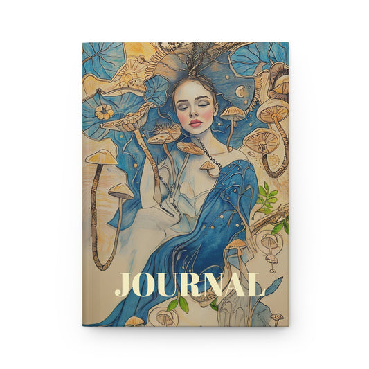 Mushroom art Mindful  Journal Hardcover