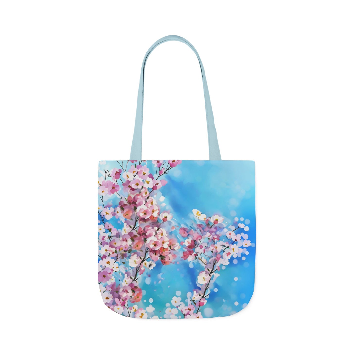 Colorful FairyHill Studio Sakura flowers Canvas Tote Bag - Perfect for Beach Days, Eco-Friendly Shopping, and Summer Fun!