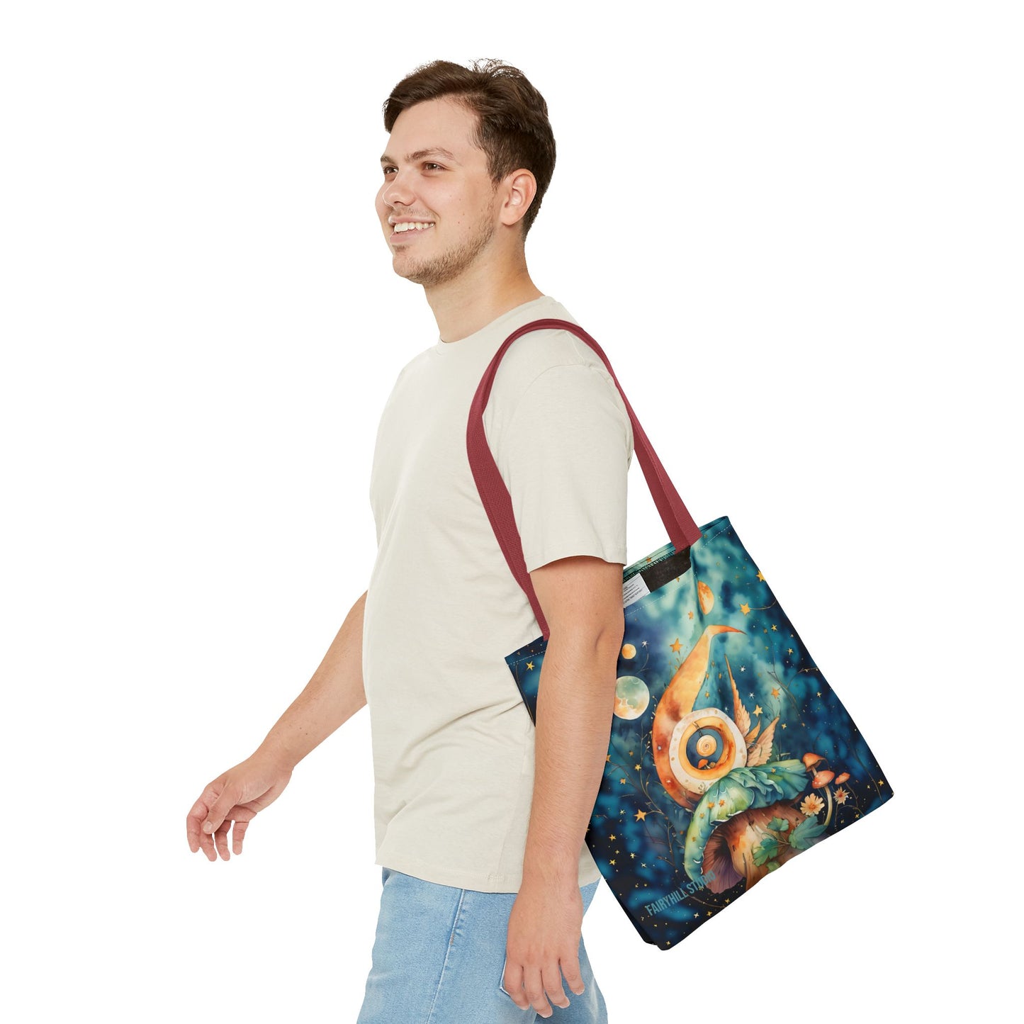 Canvas Art Tote bag- Abstract Colorful Circle Universe