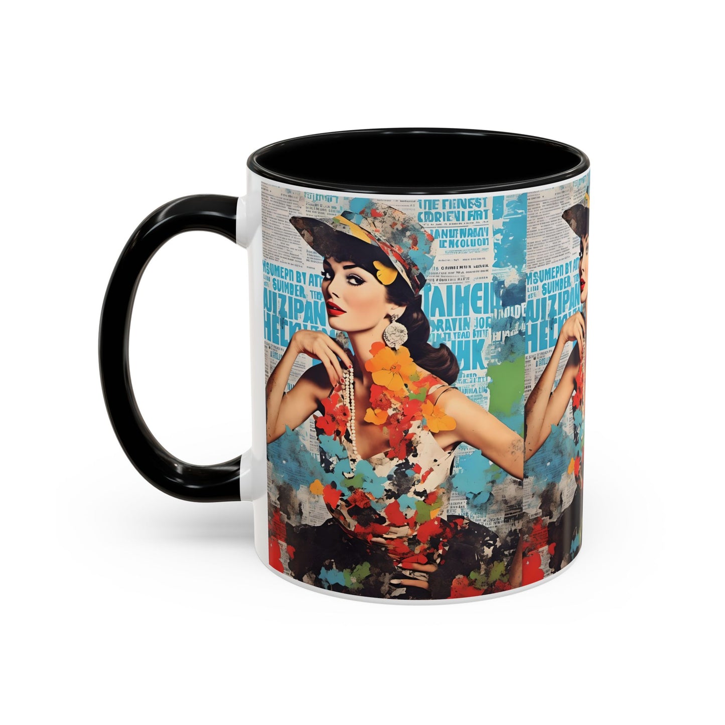Coffee Mug Hollywood Movie Star Collage Colorful Art 11/15oz by Fairyhill Studio