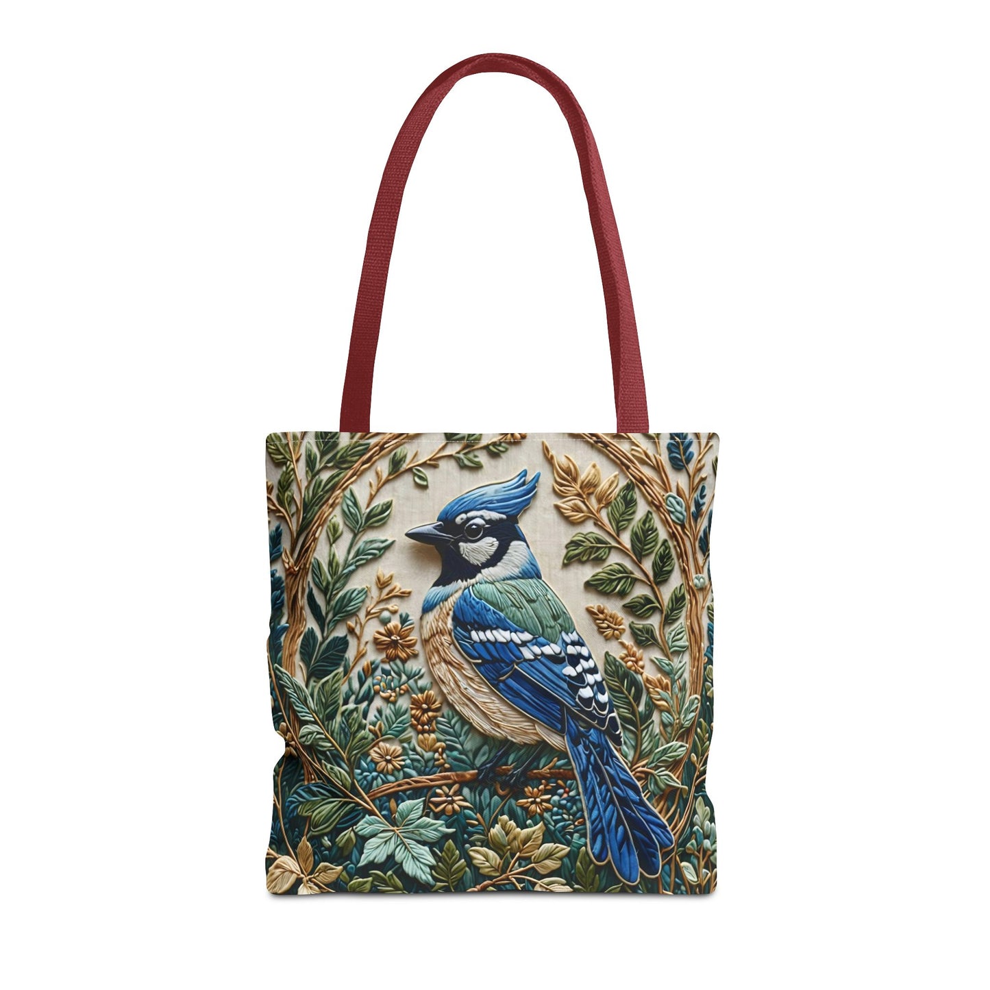 Designer Tote Bag - Blue Jay Bird William Morris Inspired | Eco-Friendly Shopping Bag