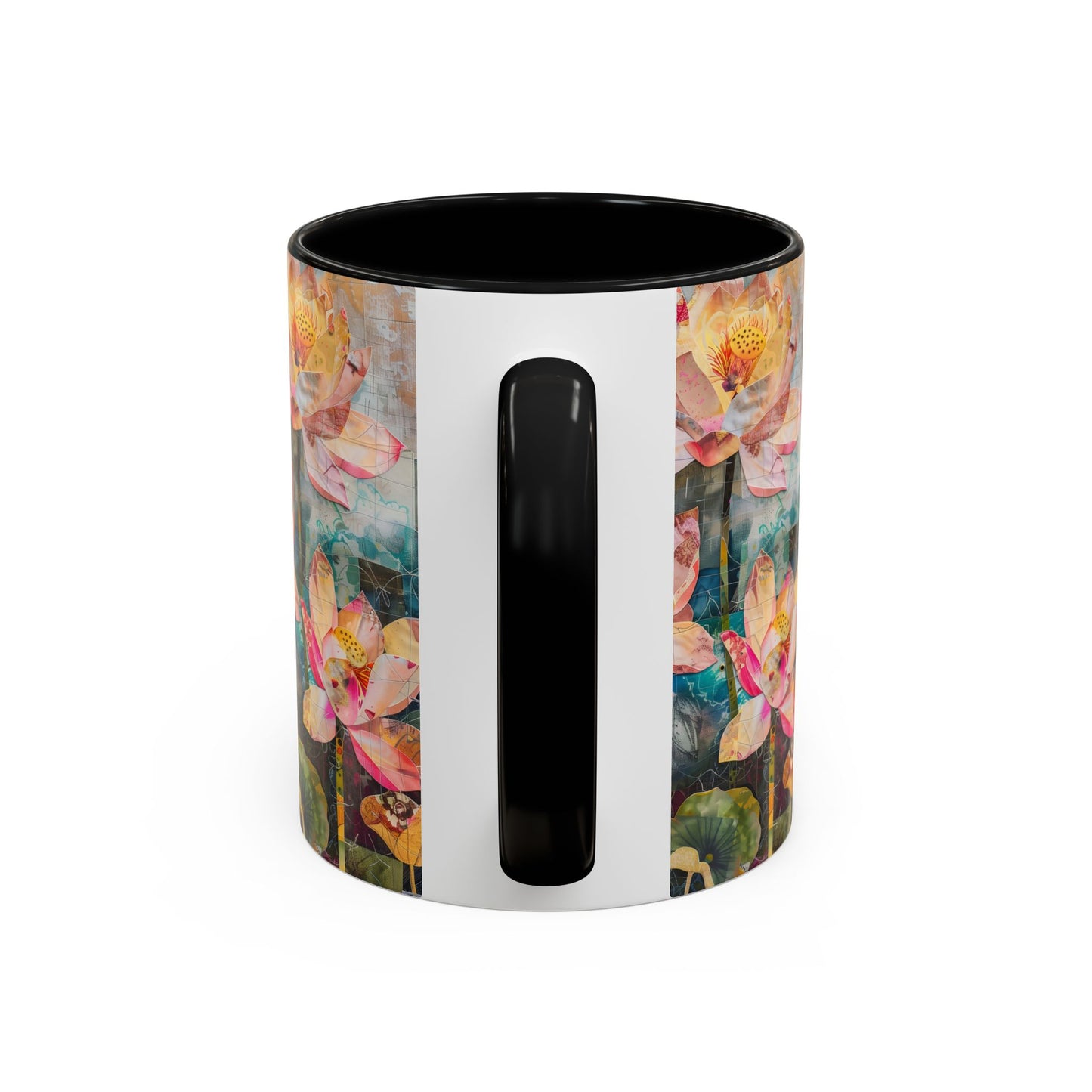 Mug - Pink Water Lilies Pond Watercolor Art by Fairyhill Studio - 11oz
