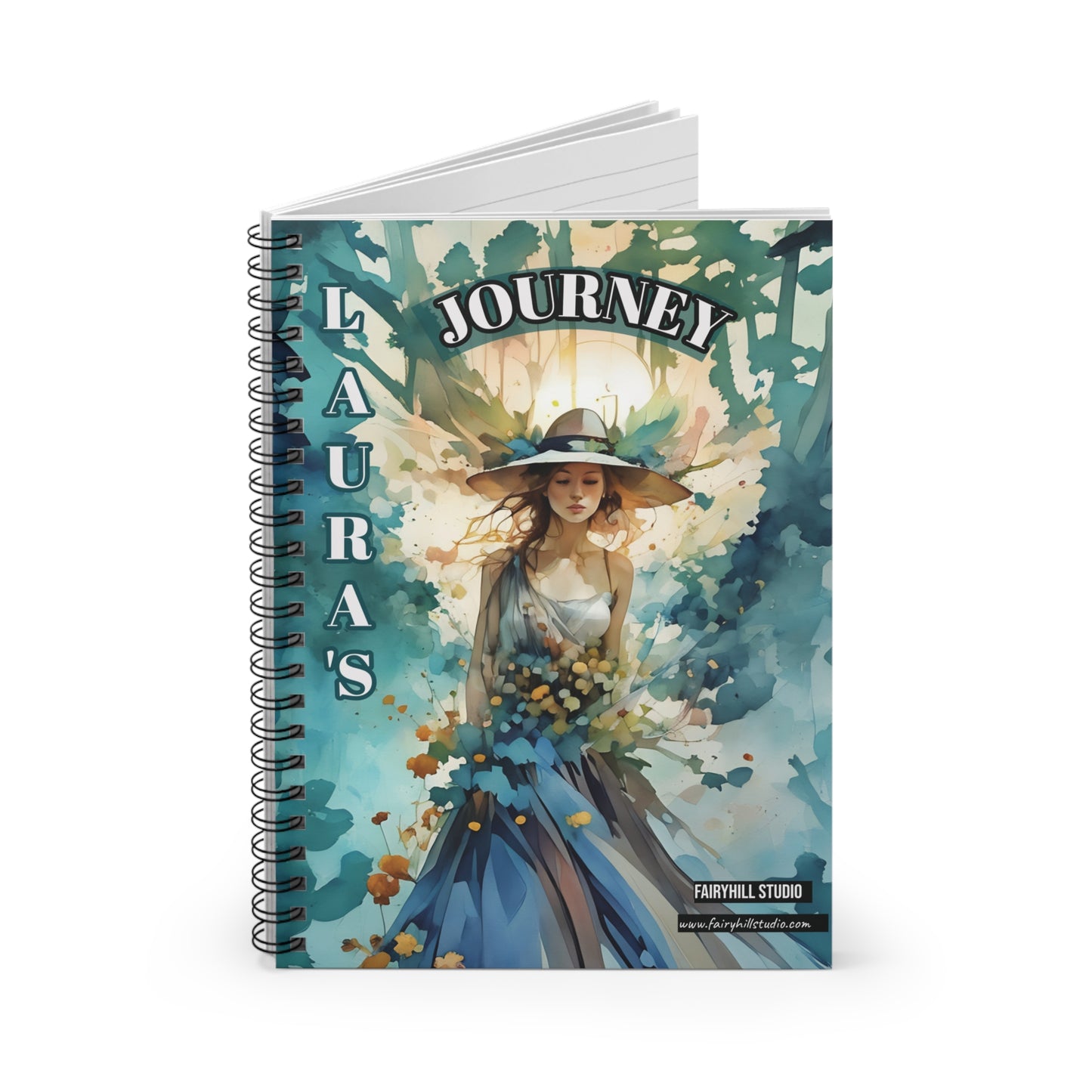 Custom Spiral Notebook - Laura's Journey - Ruled Line