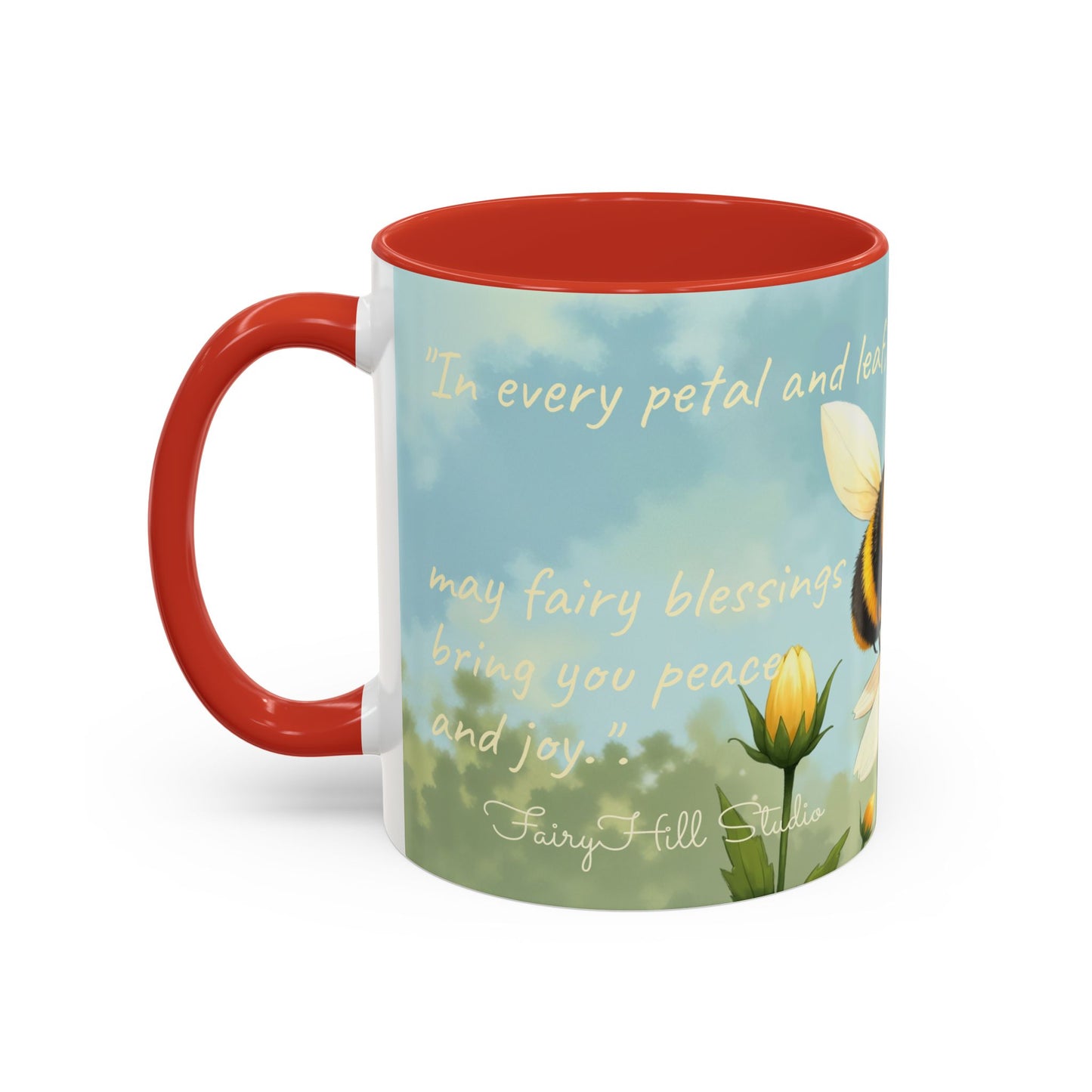 Garden Honey Bee-Themed Coffee Mug - 11 & 15oz Accent Mug for Fairy Lovers