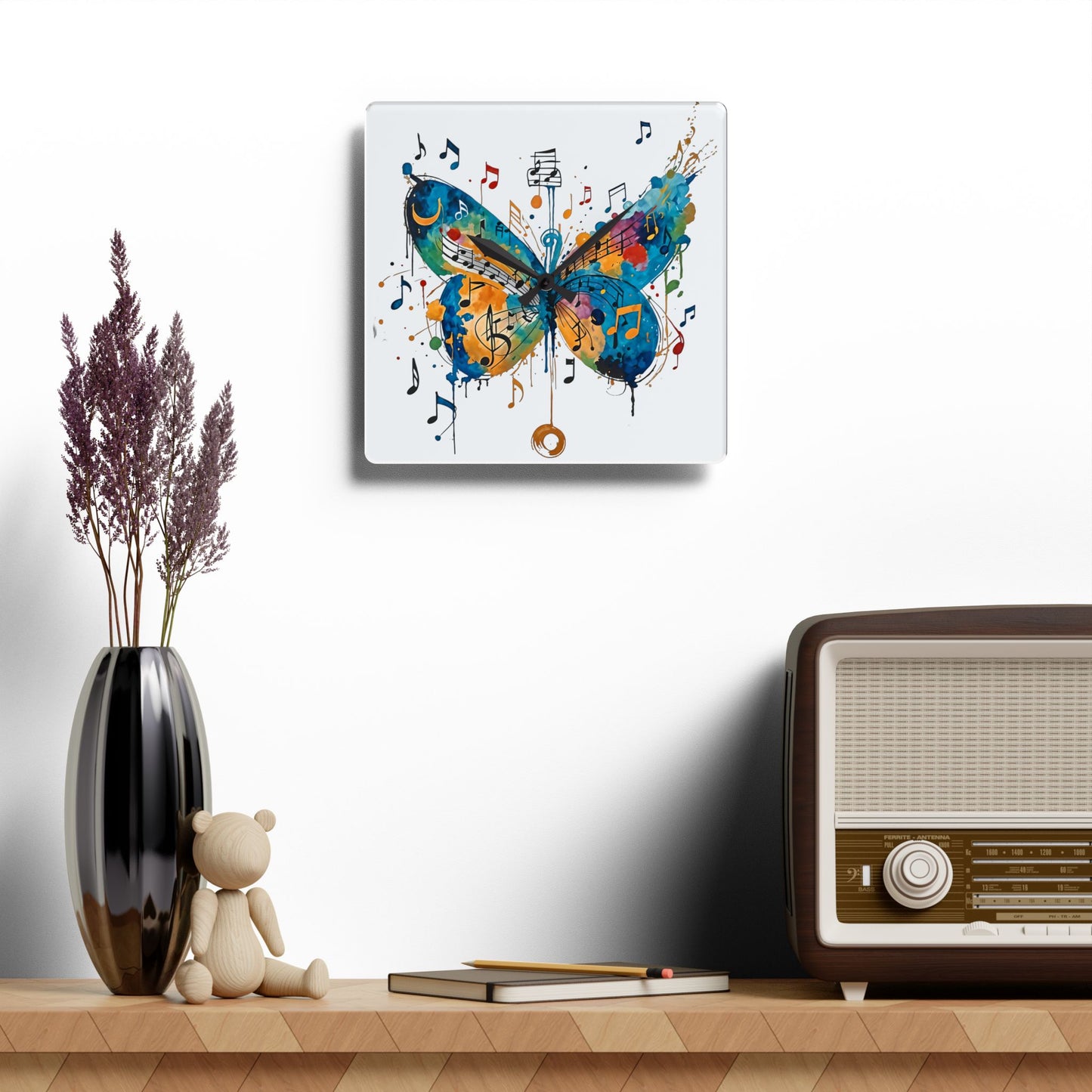 Butterfly Acrylic Wall Clock