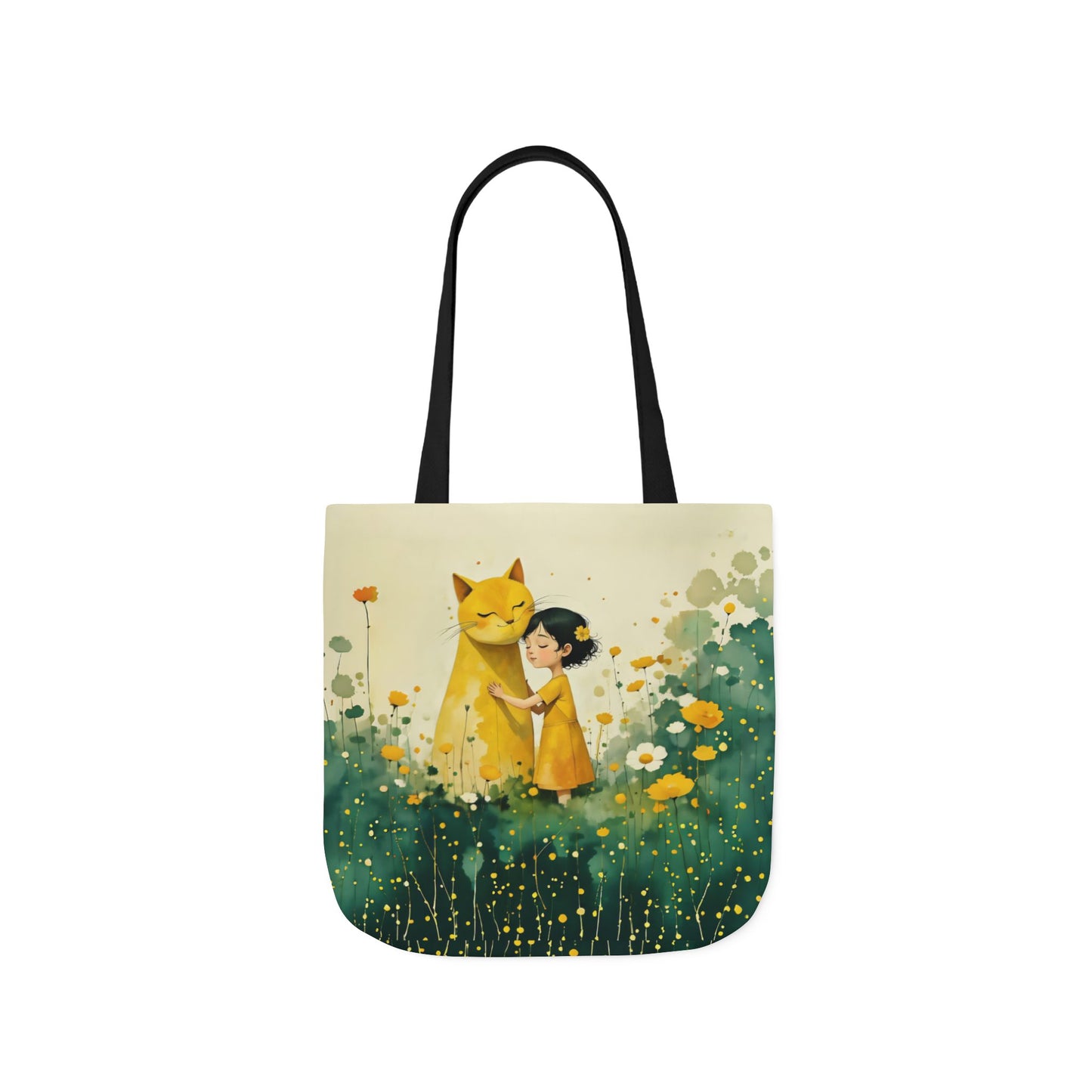 Colorful Cat -Inspired Canvas Tote Bag - Perfect for Beach Days, Eco-Friendly Shopping, and Summer Fun!