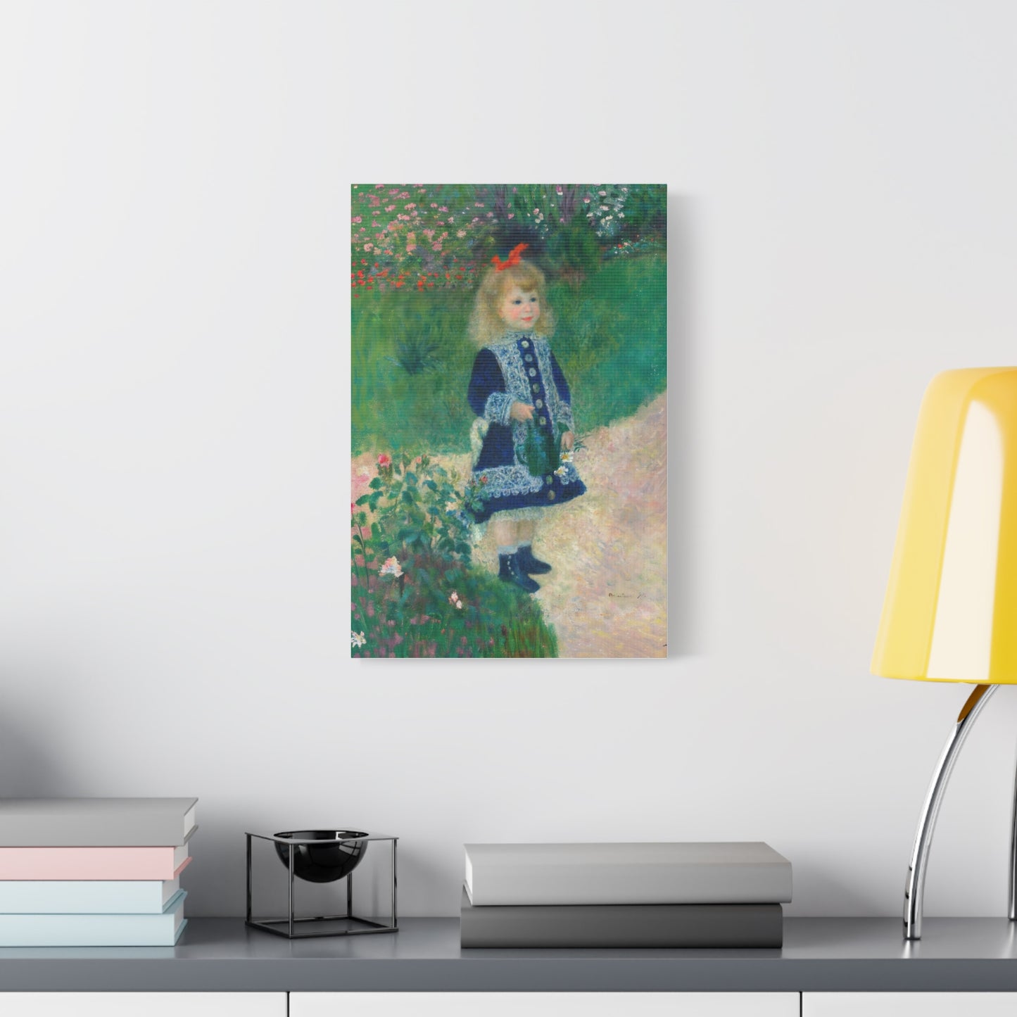 Canvas Art - A Girl with a Watering Can, 1876 Auguste Renoir (artist) French, 1841 - 1919 , Stretched Matte 1 25"