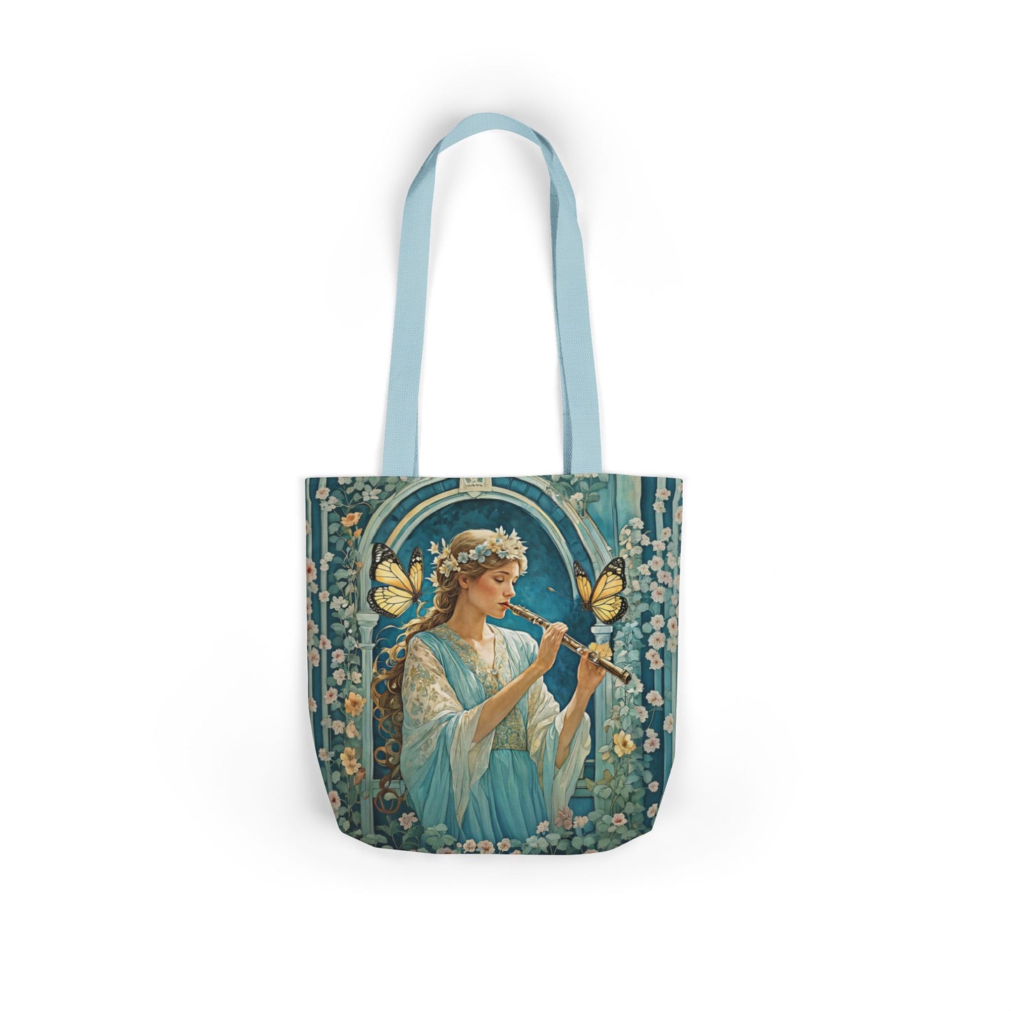 Butterfly Flute player -Inspired Canvas Tote Bag - Perfect for Beach Days, Eco-Friendly Shopping, and Summer Fun!
