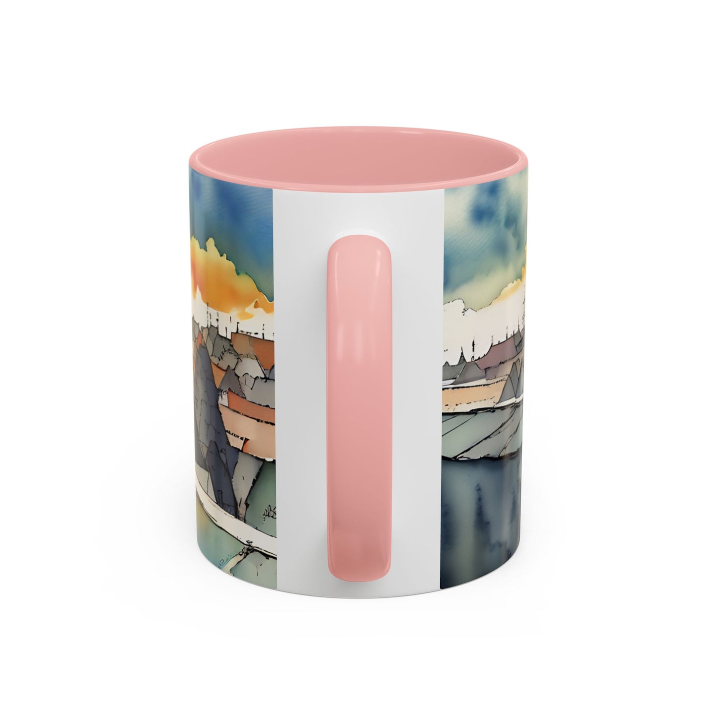 Black cat on a roof top Art-Themed Coffee Mug - 11 & 15oz Accent Mug for Musroom Fsiry Lovers