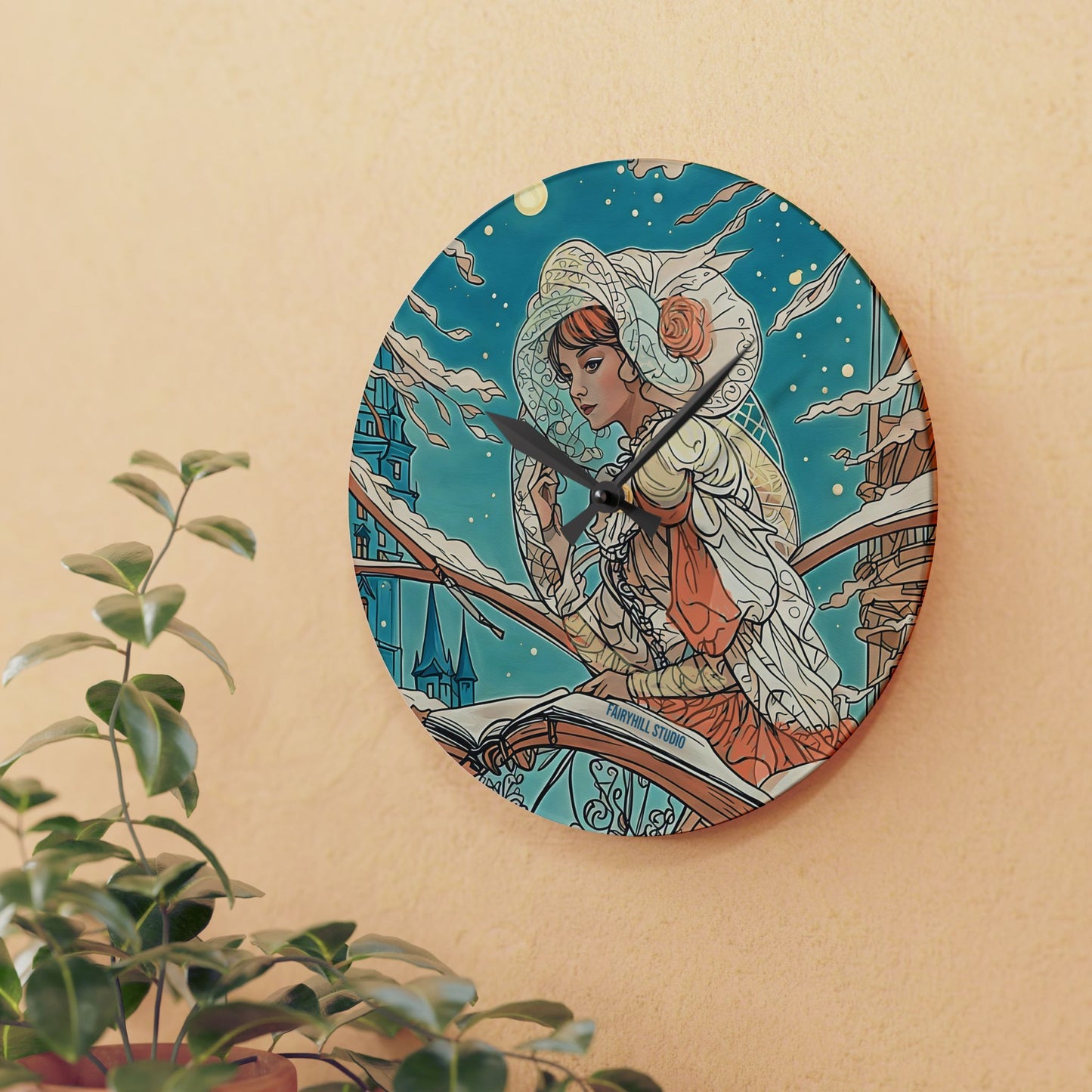 Acrylic Wall Clock - Snow Princess