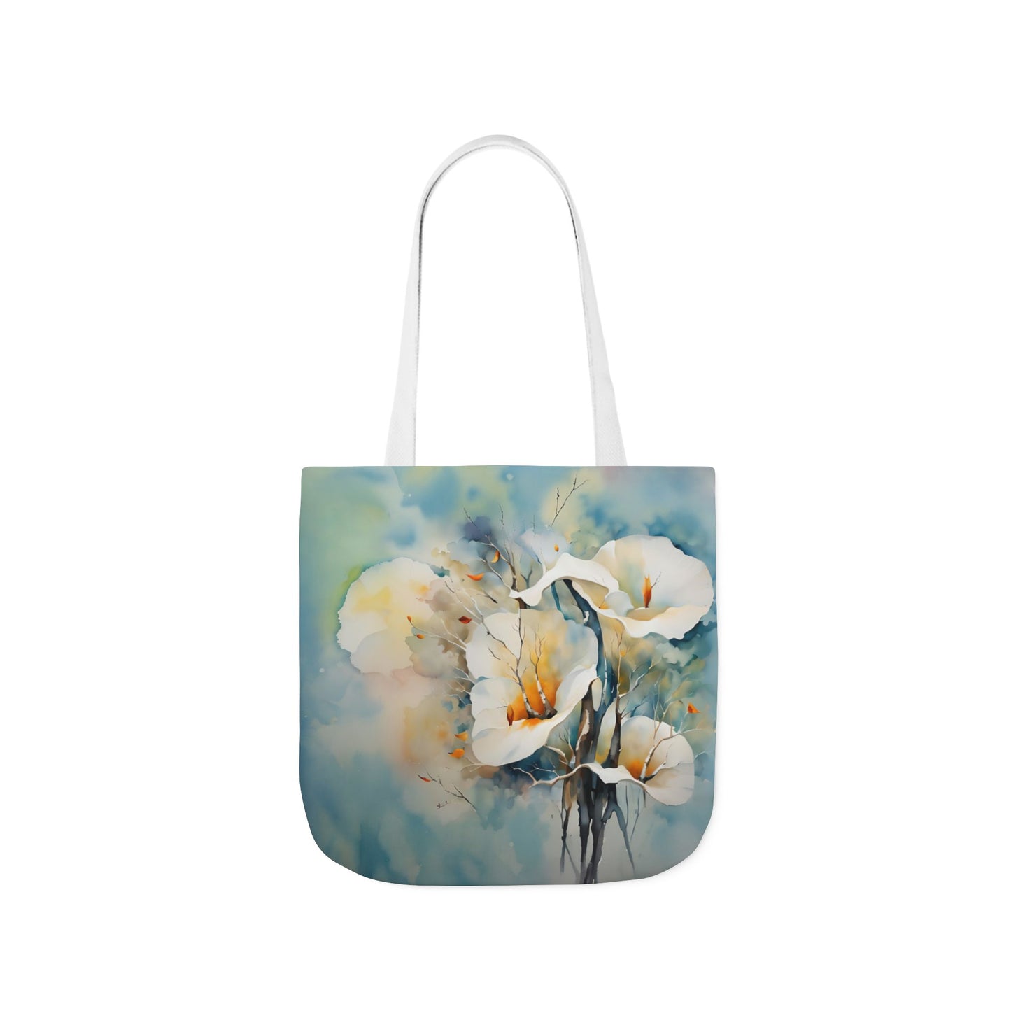 Colorful nature-Inspired  Cala Lilies Canvas Tote Bag - Perfect for Beach Days, Eco-Friendly Shopping, and Summer Fun!