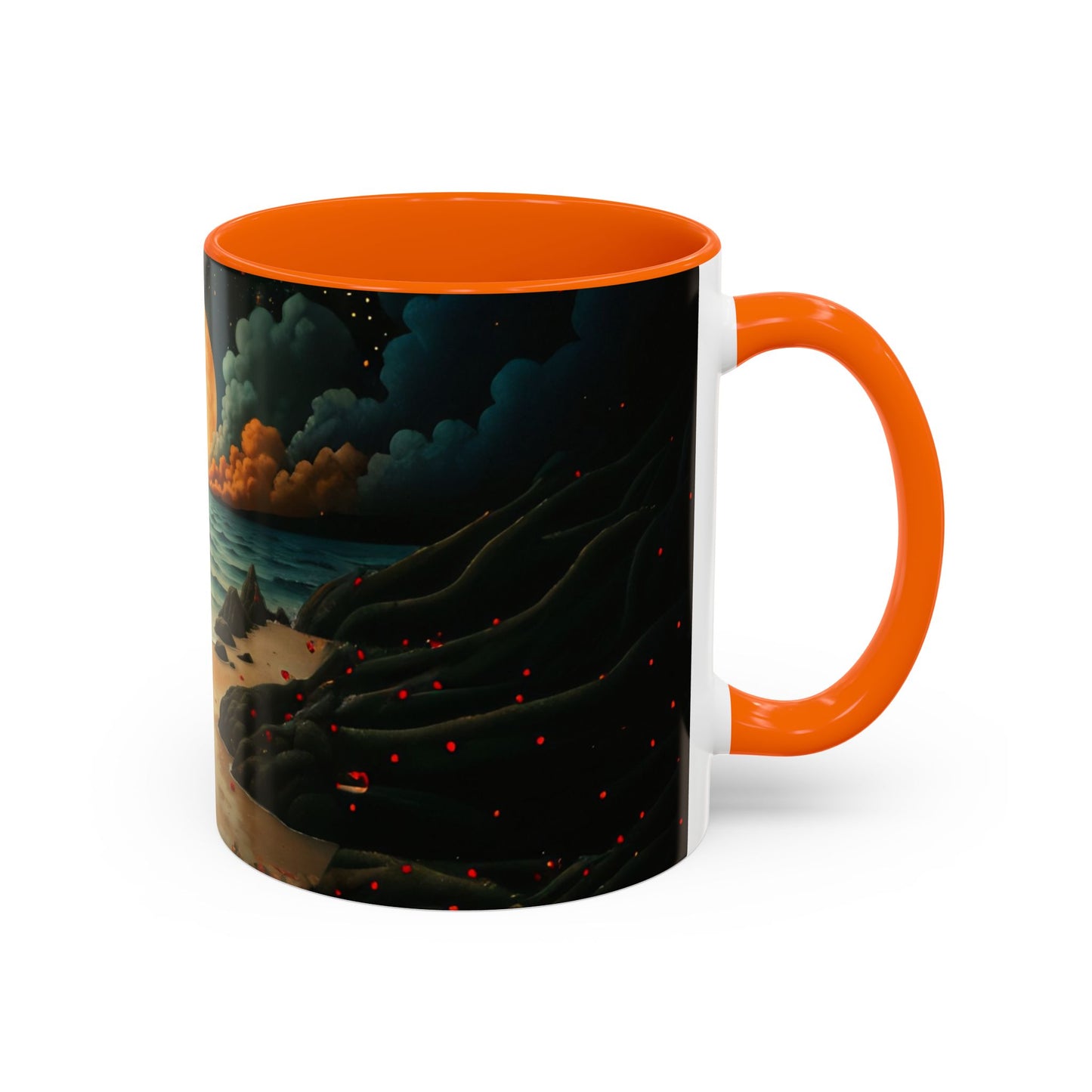 Moon girl wit red hat Art-Themed Coffee Mug - 11 & 15oz Accent Mug for Musroom Fsiry Lovers