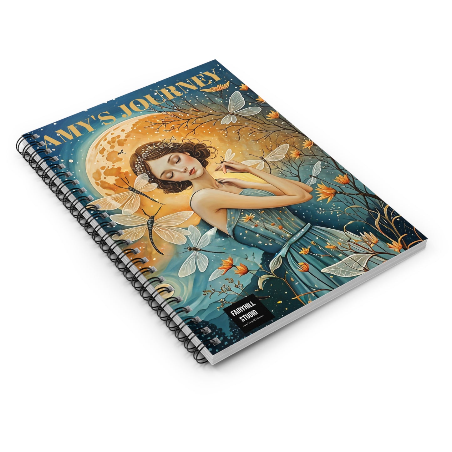 Dance of the Dragonfly Journal Personalized Spiral Notebook - Ruled Line