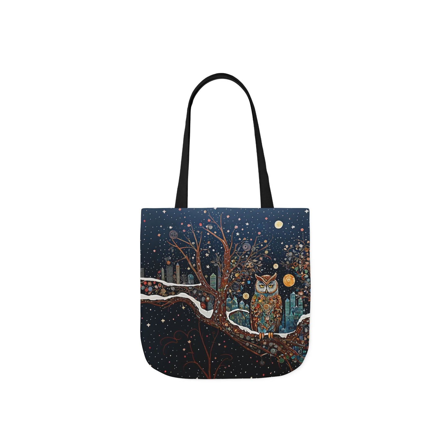 Colorful  night Owl -Inspired Canvas Tote Bag - Perfect for Beach Days, Eco-Friendly Shopping, and Summer Fun!