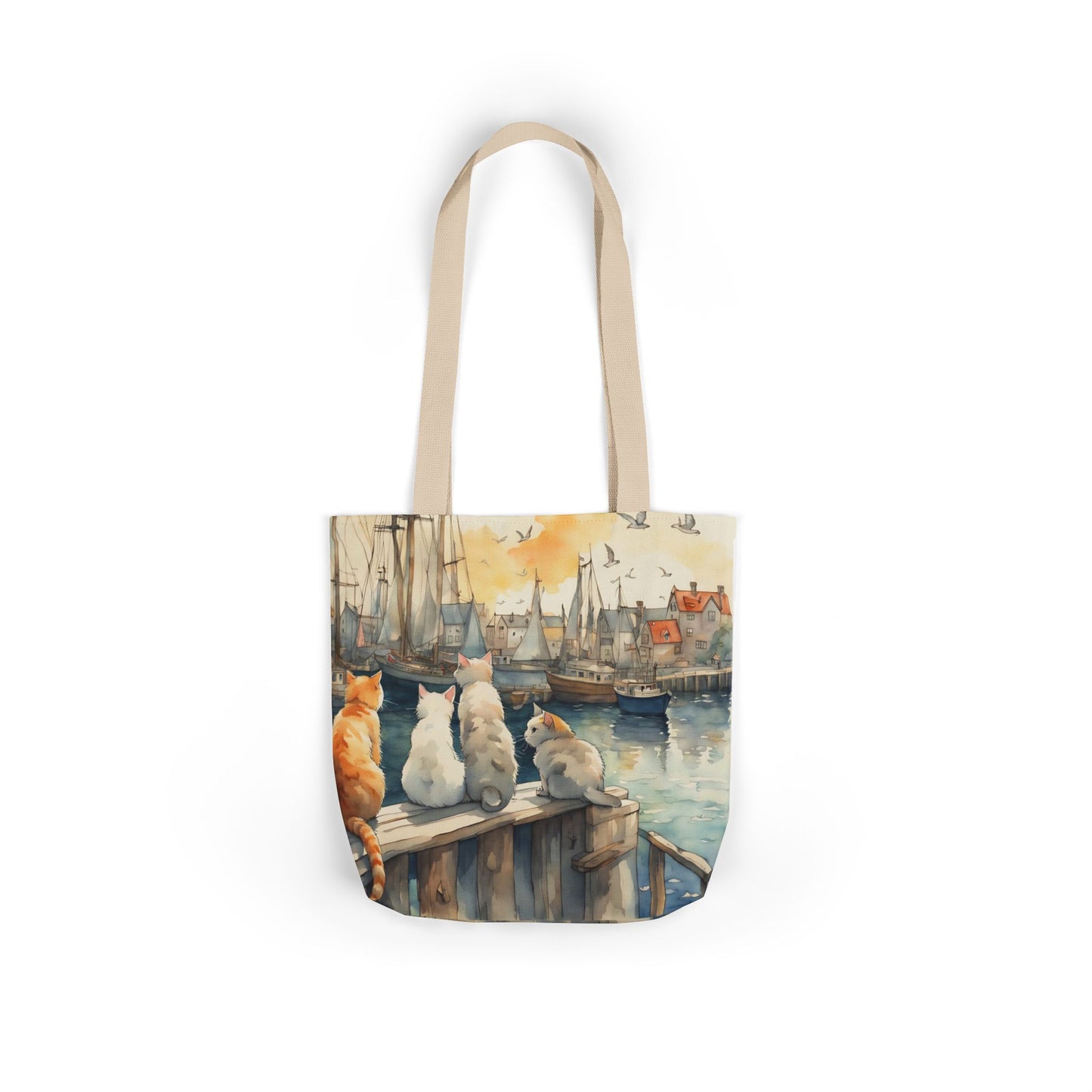 Cats And The City FairyHill Studio Red phone- Canvas Tote Bag - Perfect for Beach Days, Eco-Friendly Shopping, and Summer Fun!