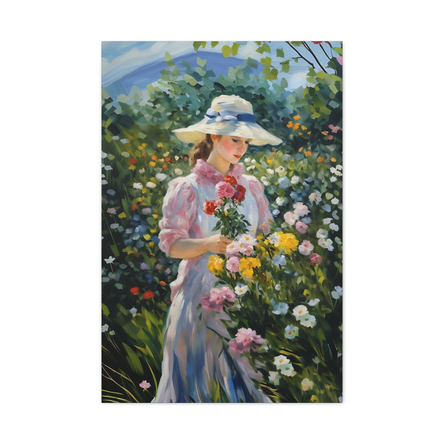 Floral Serenity Canvas Art - Stretched Matte 1.25"