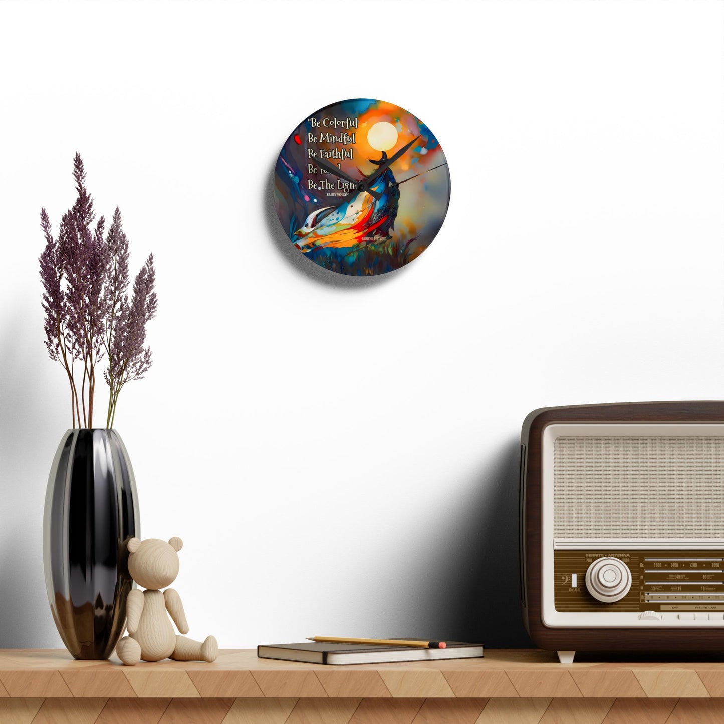 Wall Clock - Embrace your Fairy Muse Art Design