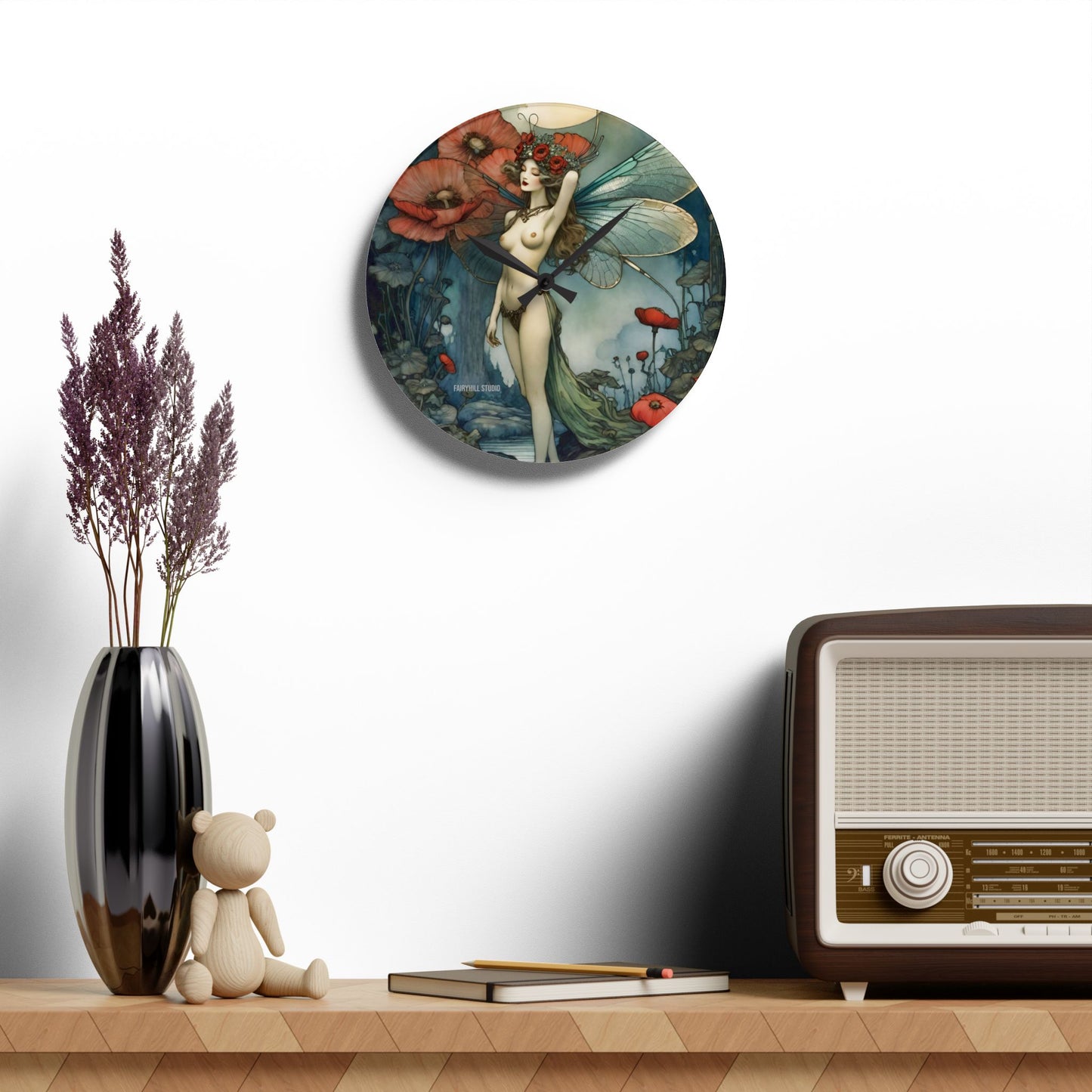Acrylic Wall Clock - Moon Goddess