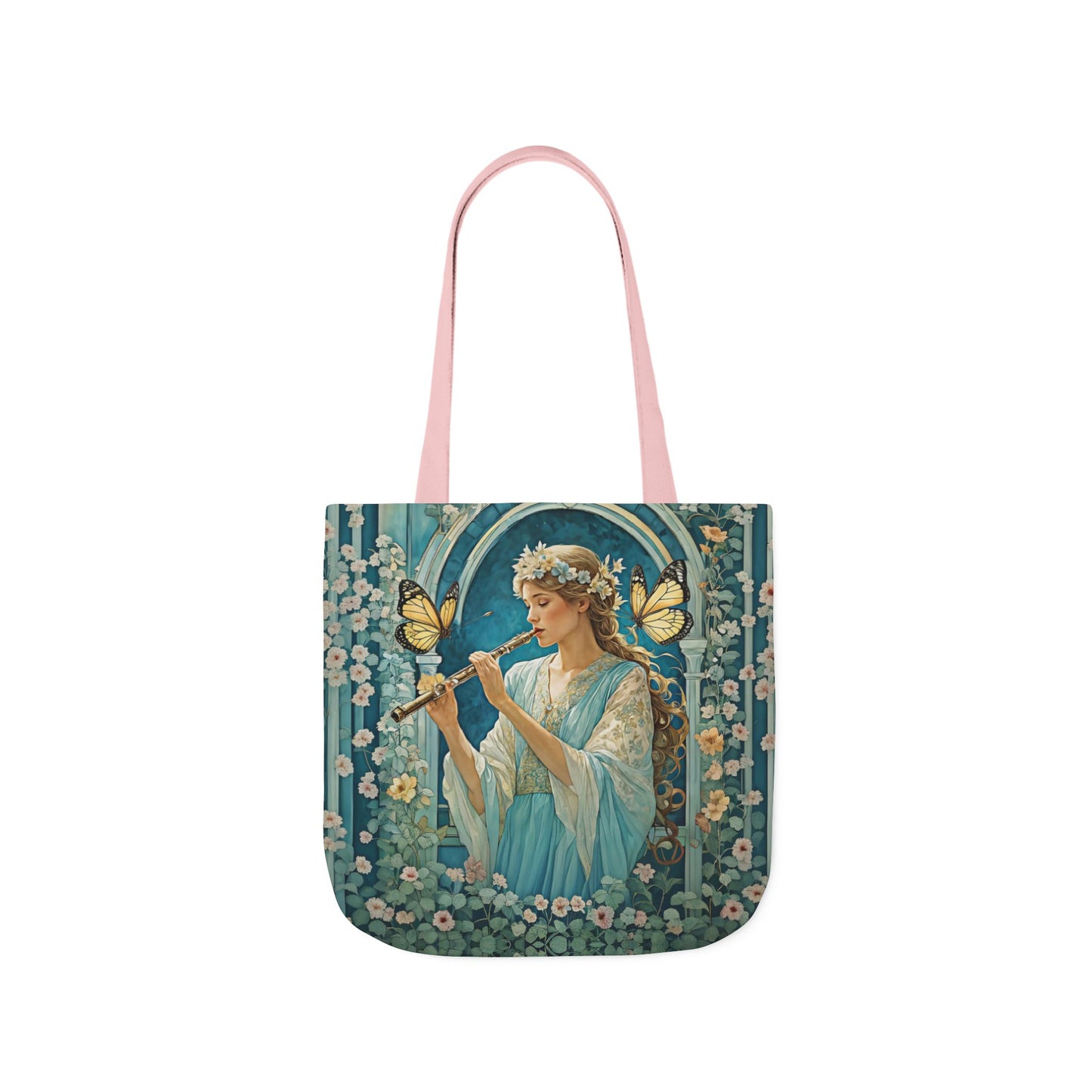 Butterfly Flute player -Inspired Canvas Tote Bag - Perfect for Beach Days, Eco-Friendly Shopping, and Summer Fun!
