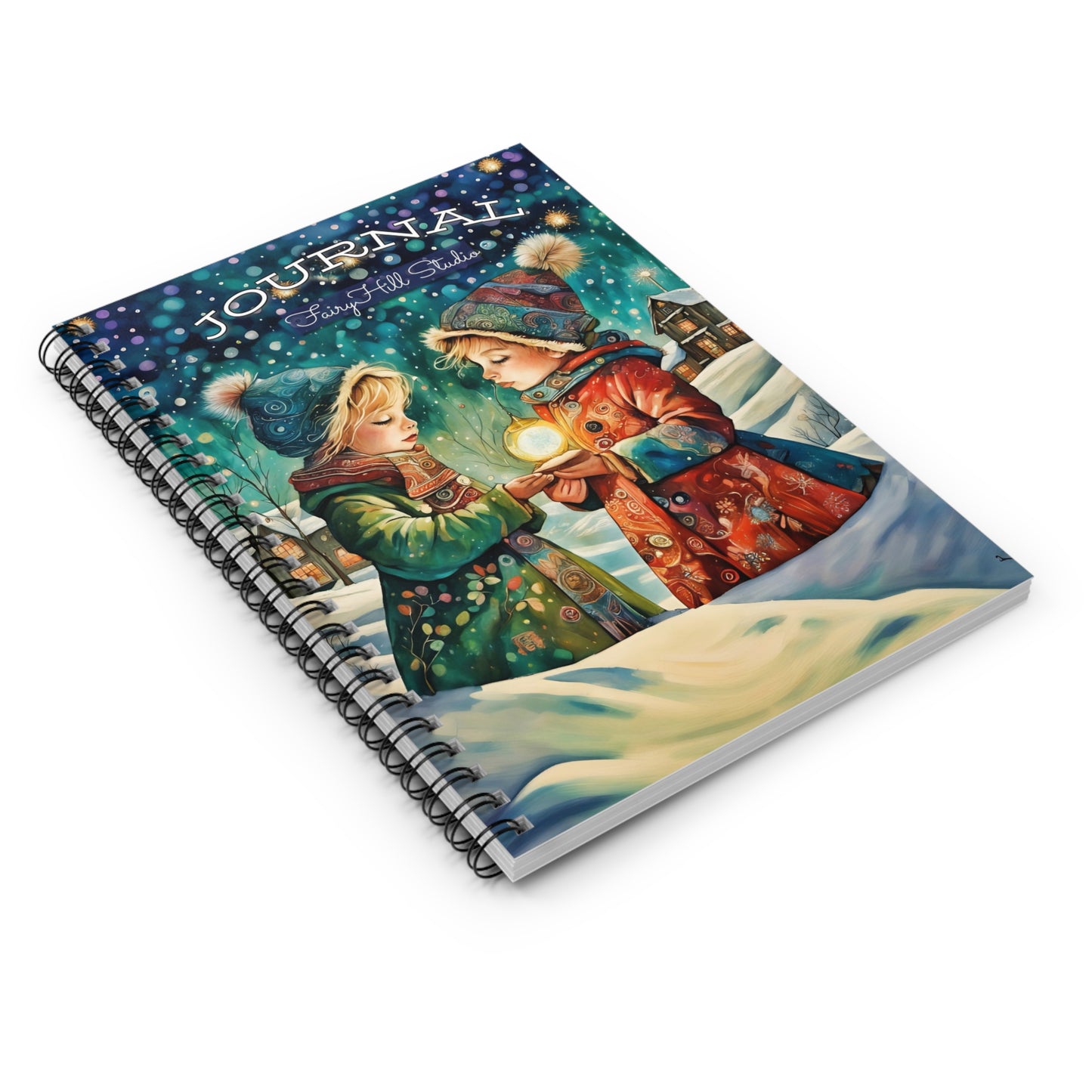 Christmas Spiral Notebook - Silent Night Holiday Art Journal