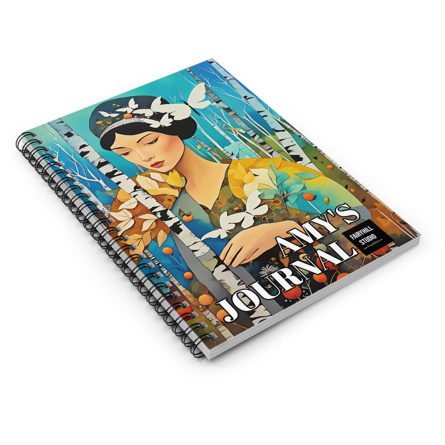 Birch trees Personalized Journal Gift notebook - Customized Journal Personalized Notebook Gift - Ruled Line