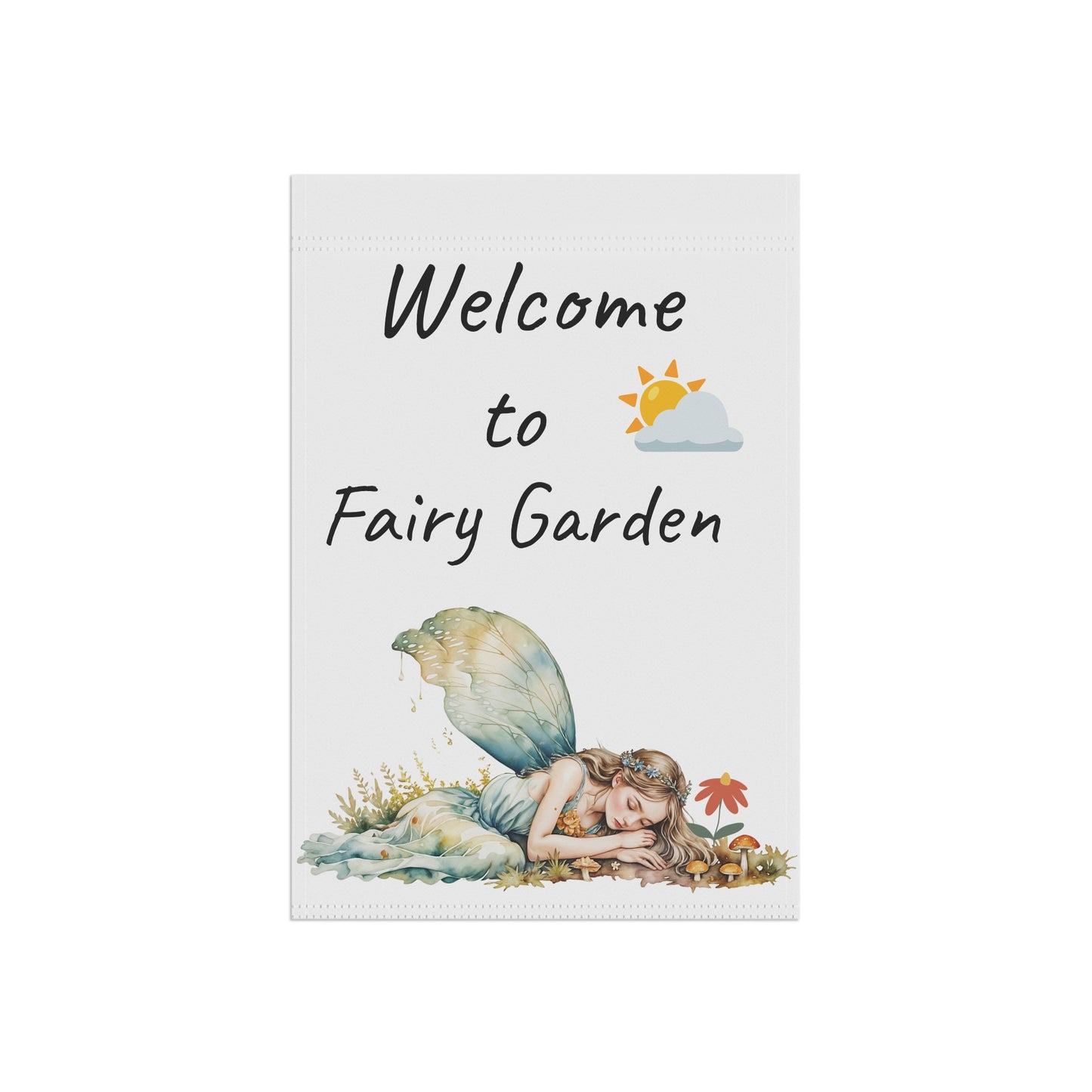 Whimsical Fairy Garden Banner - Welcome to Fairy Garden Outdoor Decor
