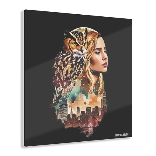 Art Acrylic Prints -Owl Flaco in Newyork