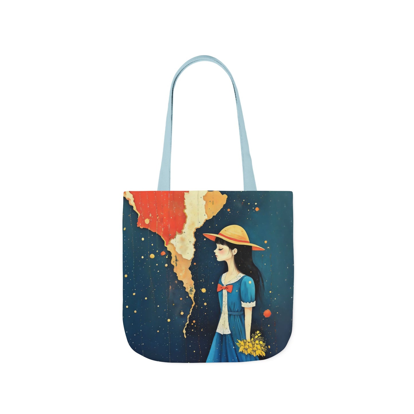 Colorful travel -Inspired Canvas Tote Bag - Perfect for Beach Days, Eco-Friendly Shopping, and Summer Fun!