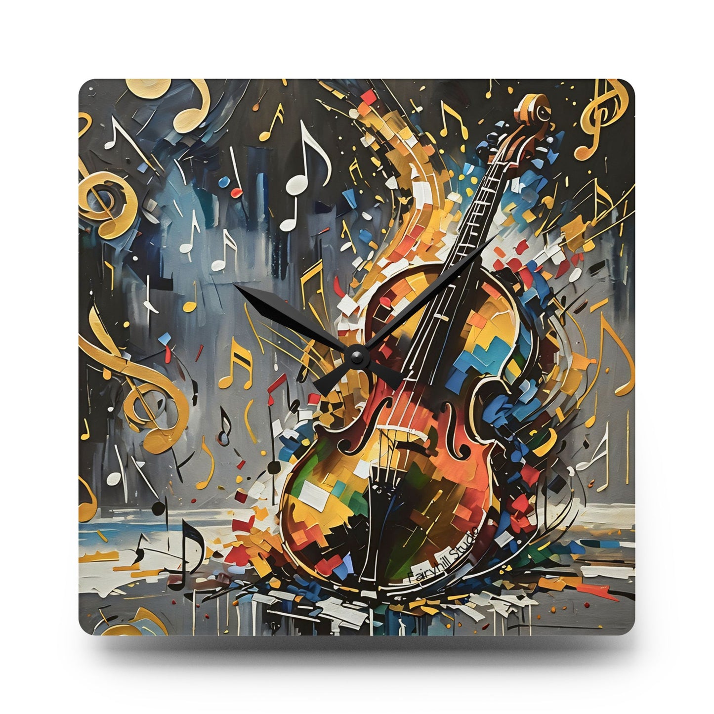 Violin Acrylic Wall Clock