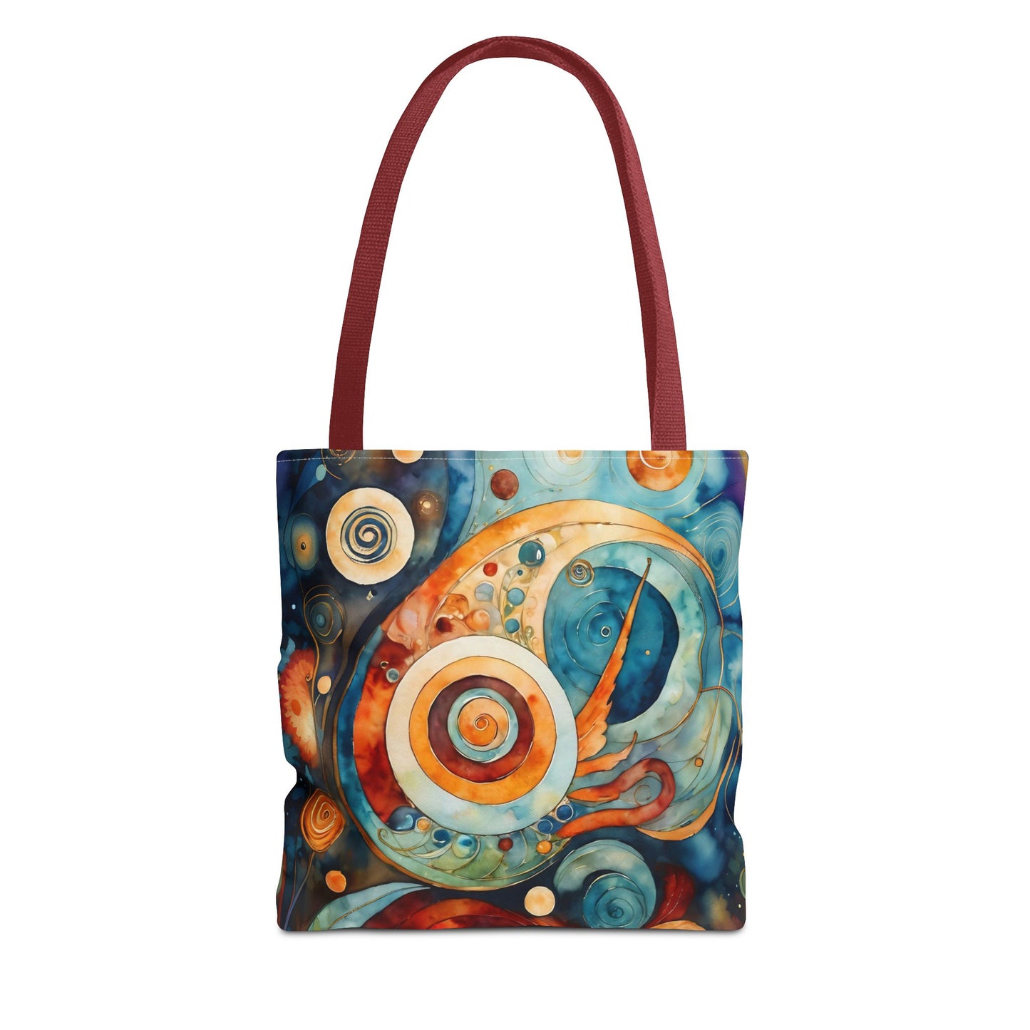 Colorful Circle Canvas Art Tote Bag