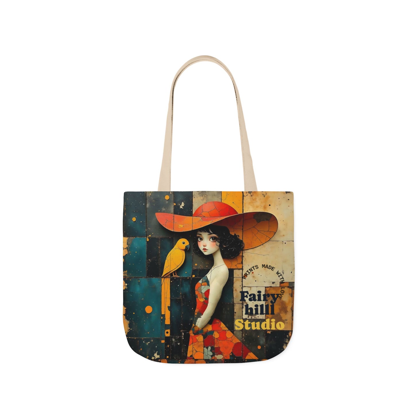 Colorful parrot -Inspired Canvas Tote Bag - Perfect for Beach Days, Eco-Friendly Shopping, and Summer Fun!