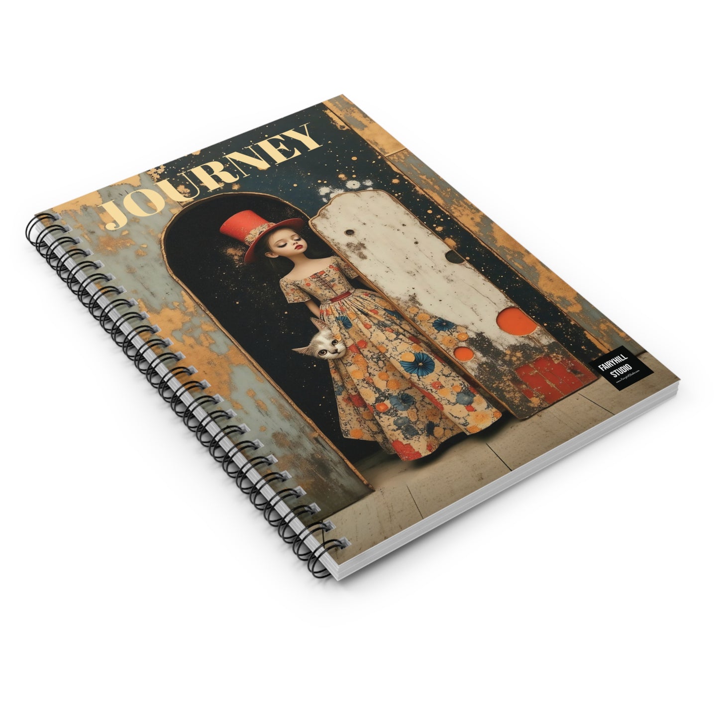 The Cat, the Hat, and the Looking Glass spiralSpiral Notebook /Fairyhill studio
