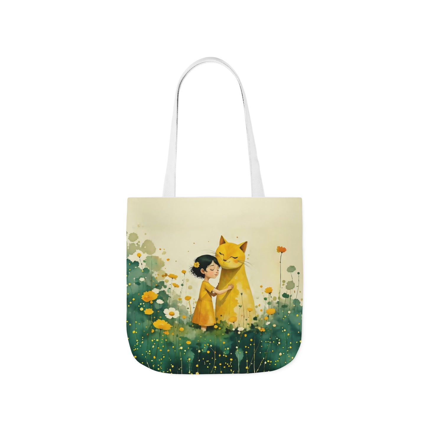Colorful Cat -Inspired Canvas Tote Bag - Perfect for Beach Days, Eco-Friendly Shopping, and Summer Fun!