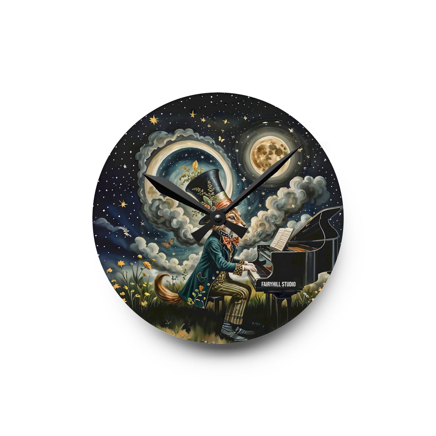 Acrylic Wall Clock MoonLight Sonata/Art