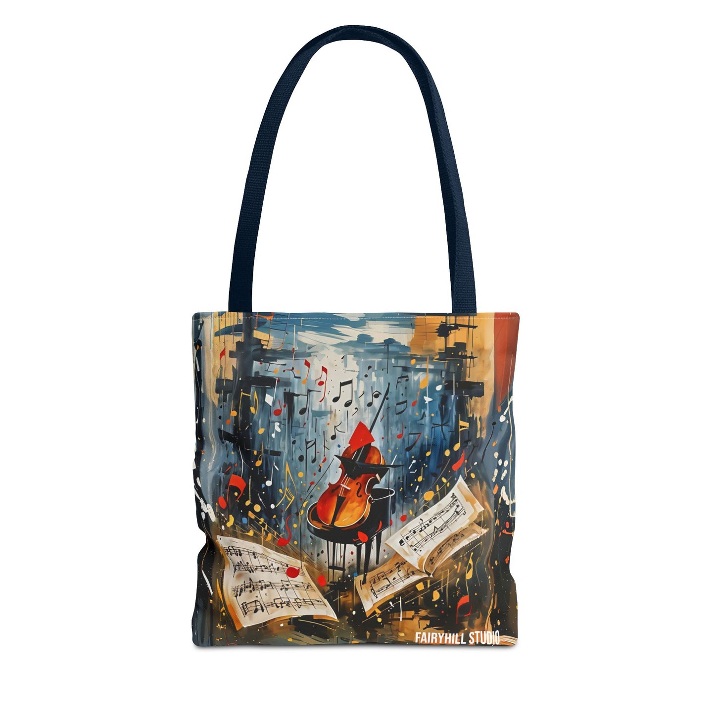 Vibrant Abstract Art Tote Bag - Colorful Swirls & Spirals